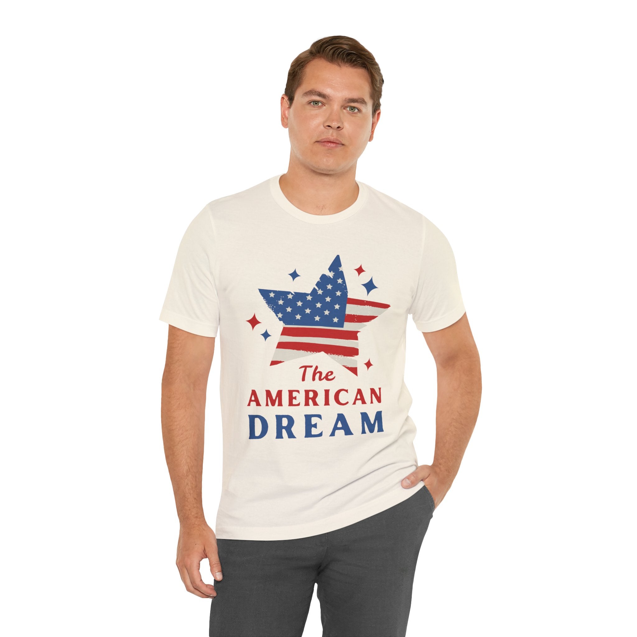Patriotic T-Shirt, Independence Day Tee, American Dream Shirt, 4th of July Outfit, Stars and Stripes Tee Shirt