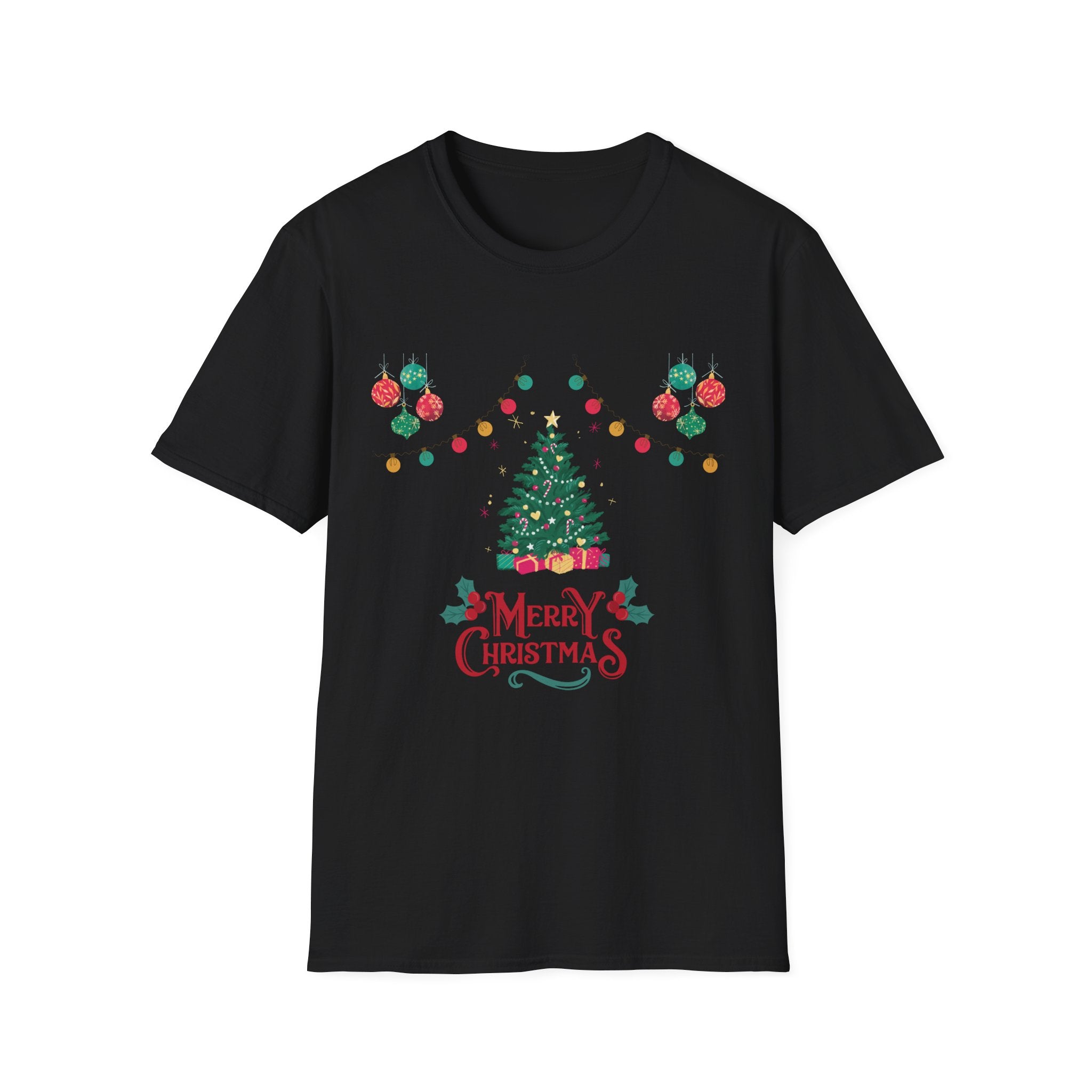 Merry Christmas Unisex T-Shirt, Festive Tee, Holiday Apparel, Winter Gift, Cozy Christmas Style, Unisex Softstyle Shirt