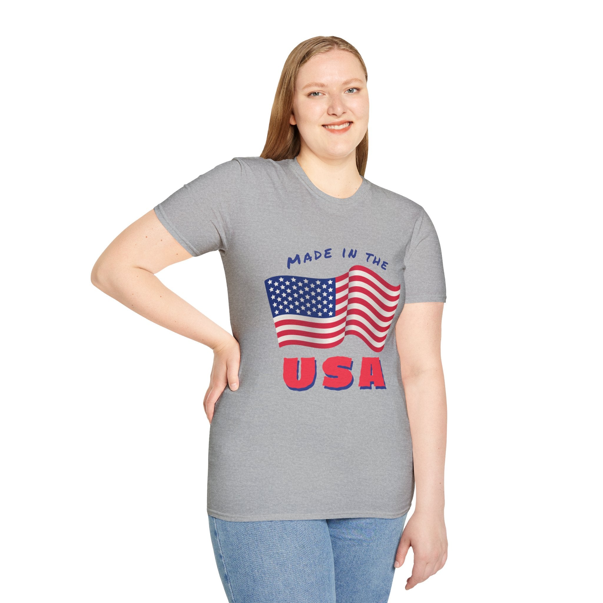 Patriotic Unisex T-Shirt, USA Flag Tee, Made in the USA Shirt, Independence Day Apparel, Gift for Veterans, Casual Wear