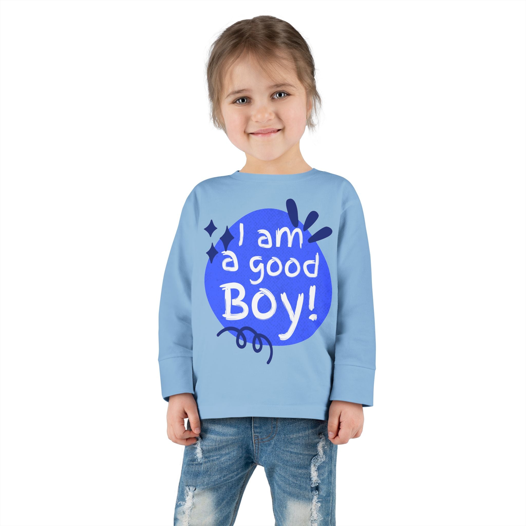 Toddler Long Sleeve Tee | Unisex Kids Shirt | Ring-Spun Cotton | EasyTear Label