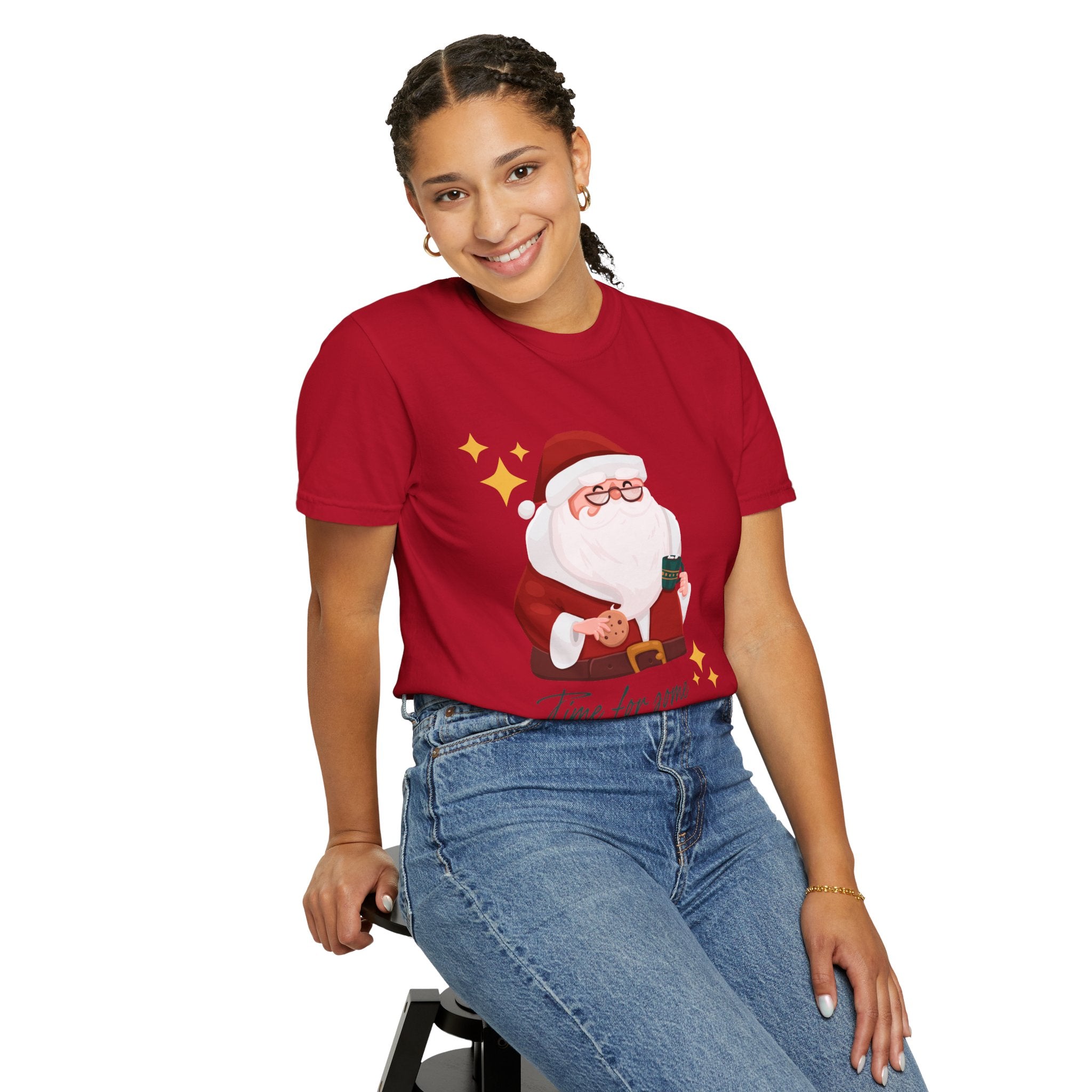 Festive Christmas T-Shirt, Holiday Apparel, Santa Graphic Tee, Unisex Christmas Gift, Seasonal Outfit, Cheerful Holiday Wear
