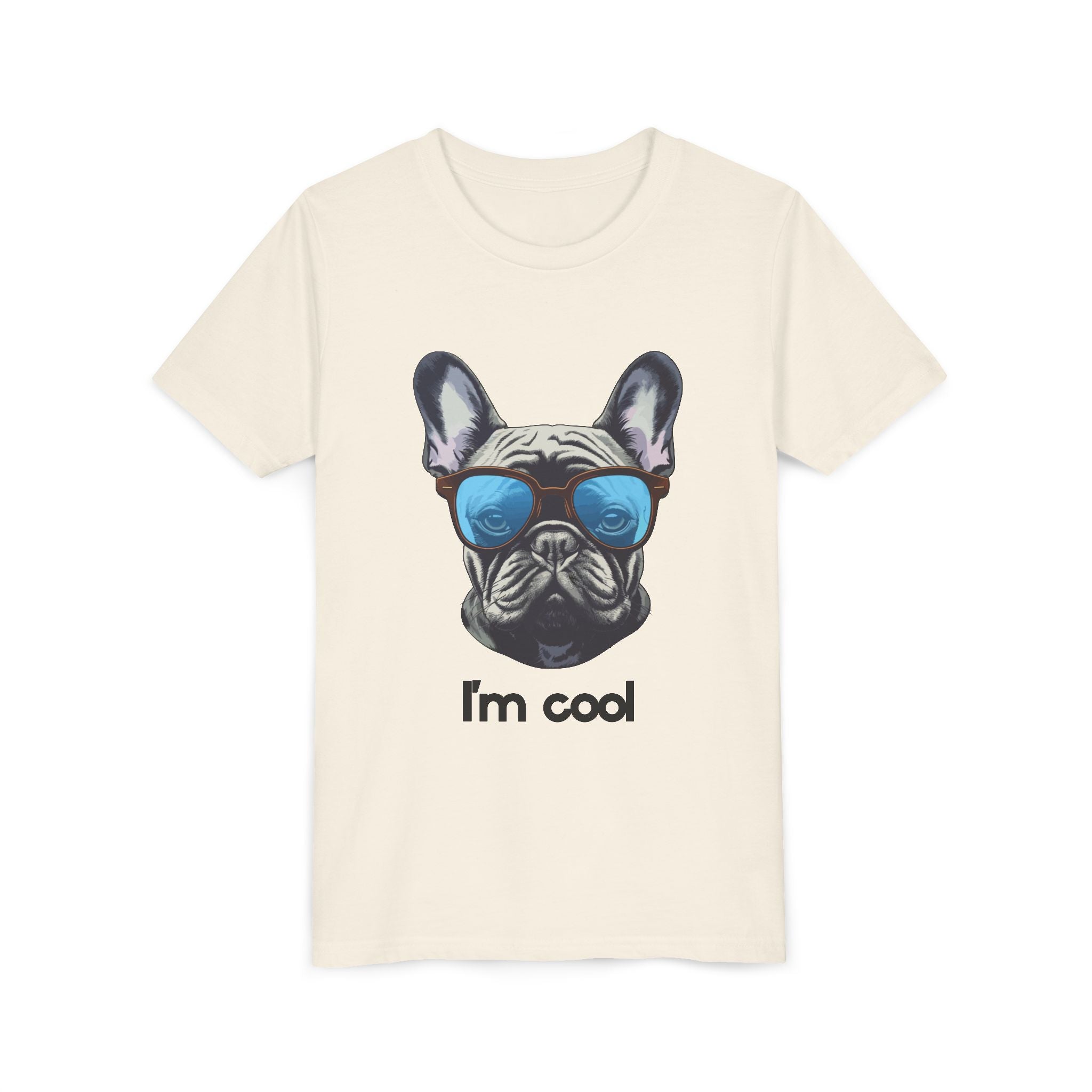 Cool French Bulldog Youth Tee - Fun Gift for Kids, Summer Wear, Pet Lovers, Birthday Present, Casual Style