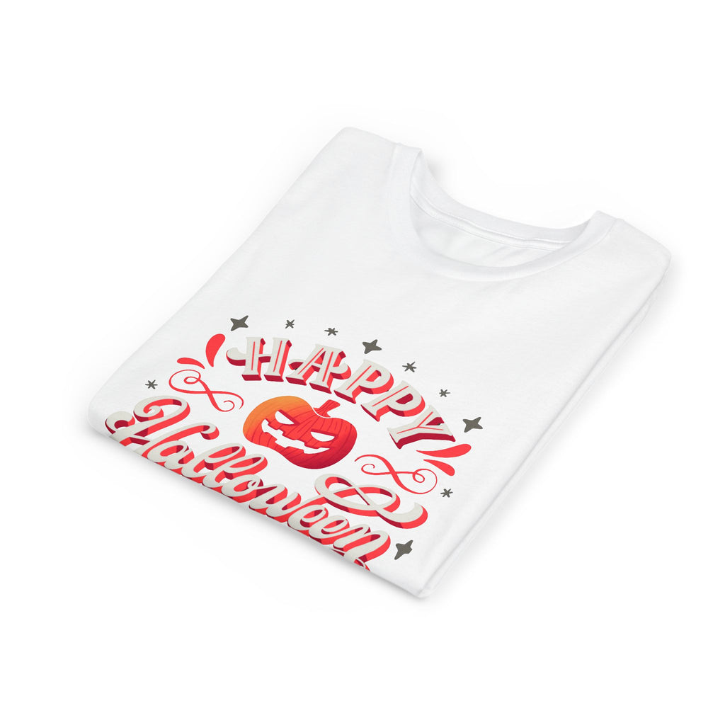 Halloween Youth Short Sleeve Tee, Kids Halloween T-Shirt, Pumpkin Graphic Tee, Spooky Season Clothes, Trick or Treat Shirt