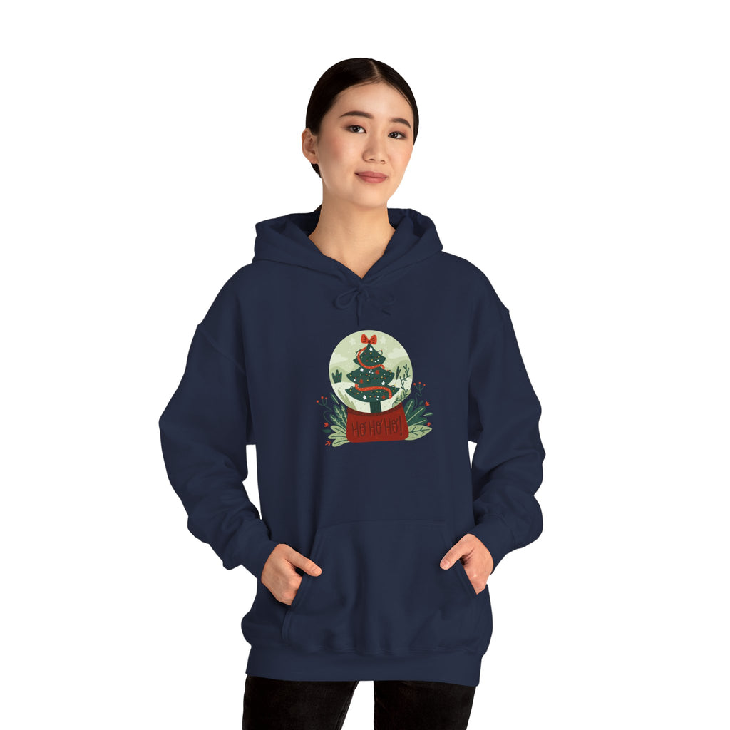 Cozy Holiday Hoodie with Snow Globe Design | Festive Gift, Winter Apparel, Christmas Sweatshirt, Unisex Hoodie, Seasonal Outfit