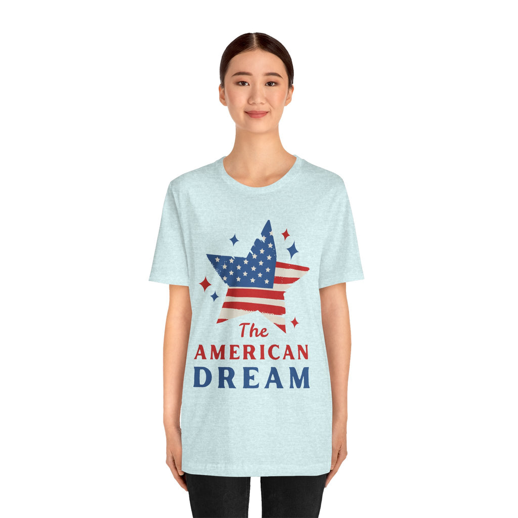 Patriotic T-Shirt, Independence Day Tee, American Dream Shirt, 4th of July Outfit, Stars and Stripes Tee Shirt