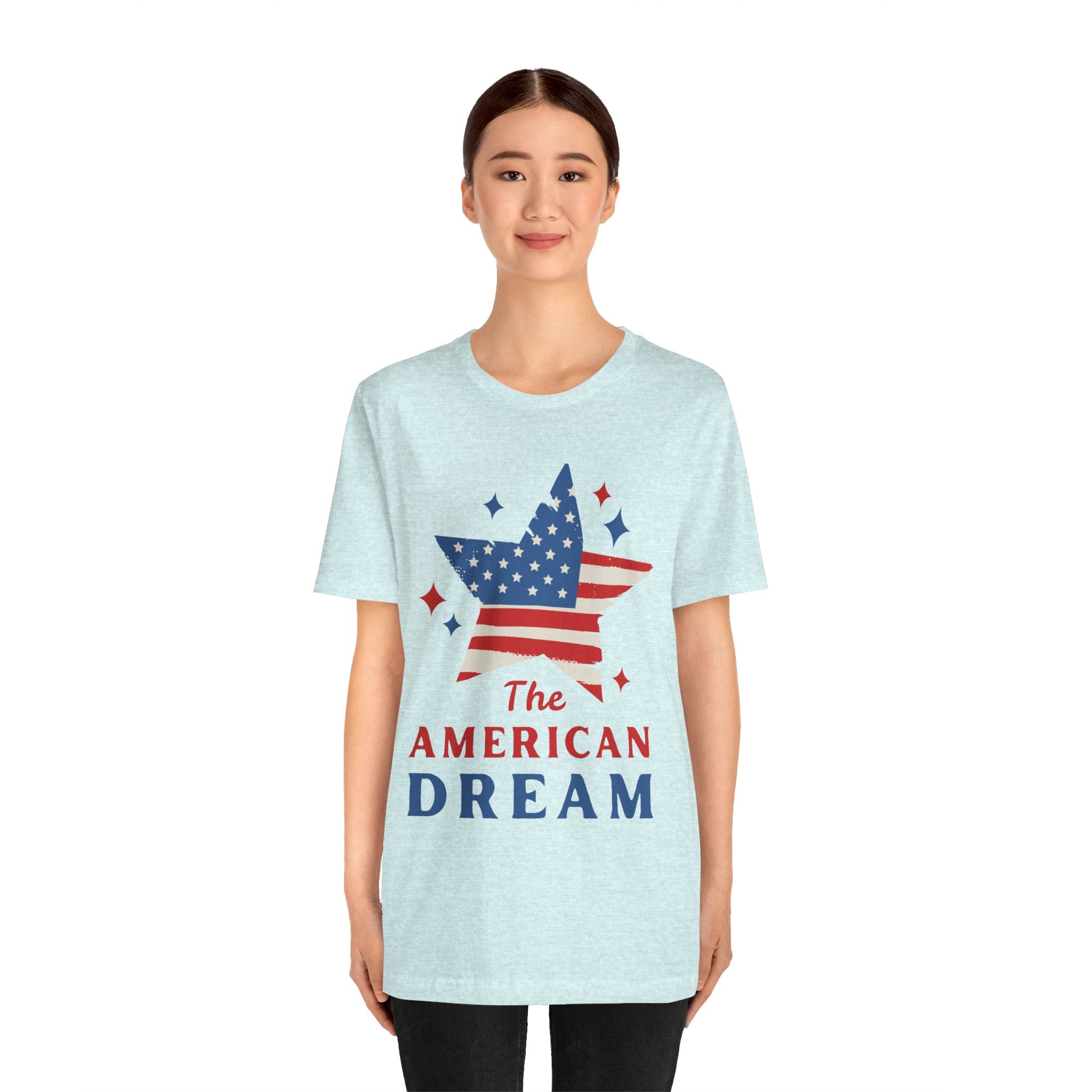 Patriotic T-Shirt, Independence Day Tee, American Dream Shirt, 4th of July Outfit, Stars and Stripes Tee Shirt