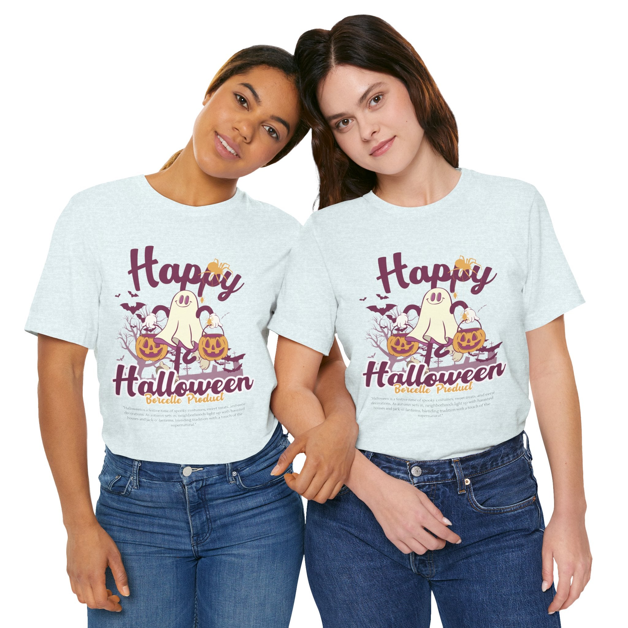 Halloween Unisex T-Shirt, Cute Ghost Tee, Fall Apparel, Kids Halloween Costume, Spooky Season Shirt, Trick or Treat Gift