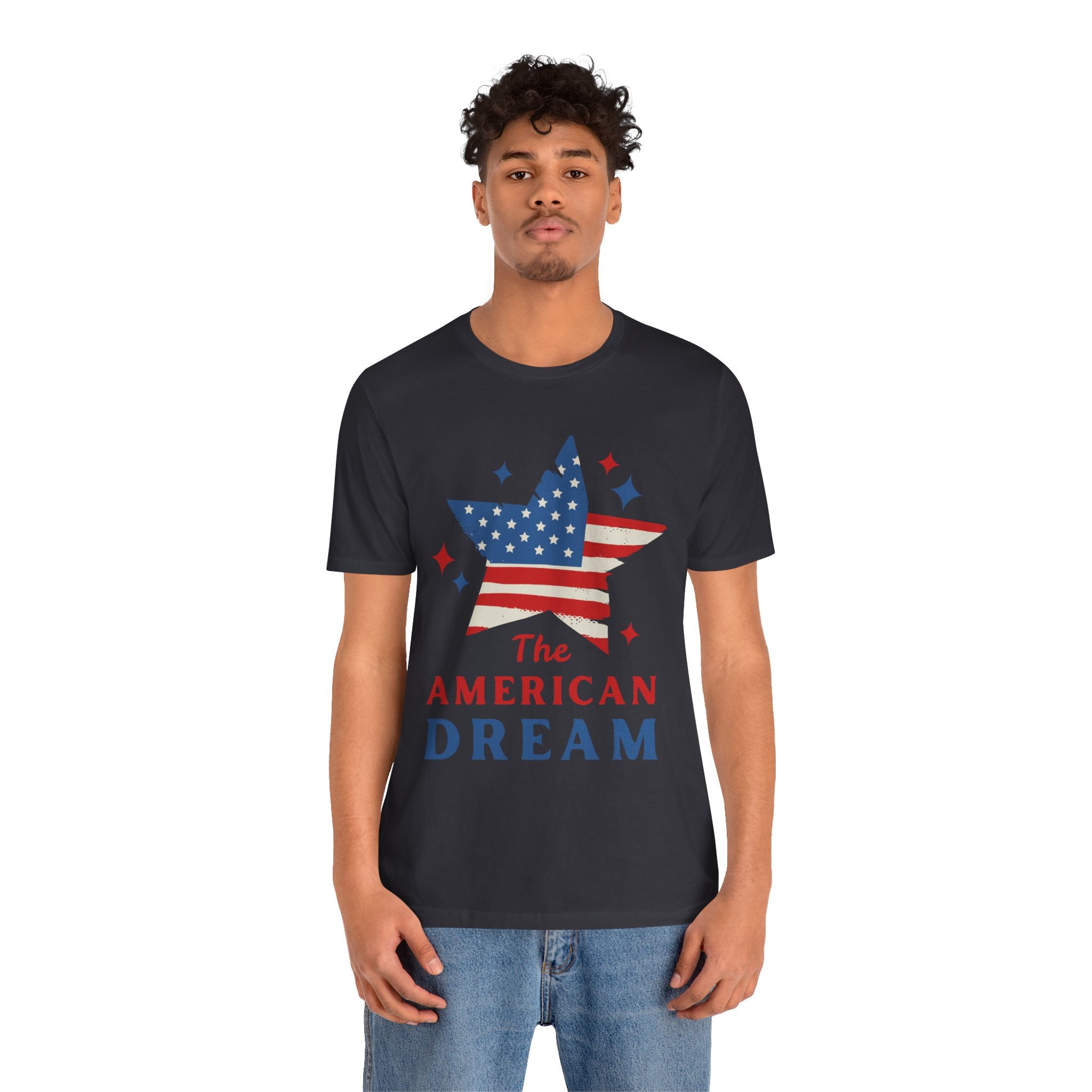 Patriotic T-Shirt, Independence Day Tee, American Dream Shirt, 4th of July Outfit, Stars and Stripes Tee Shirt