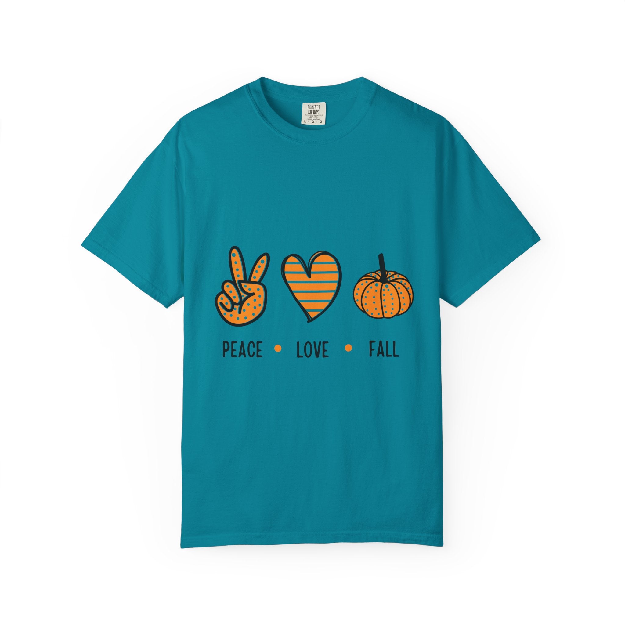 Peace Love Fall T-Shirt, Unisex Tee for Autumn, Cozy Casual Wear, Thanksgiving Gift, Fall Fashion