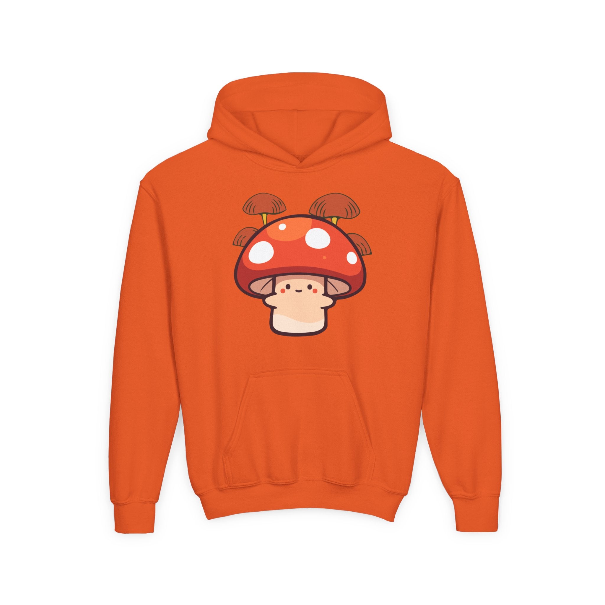 Cute Mushroom Youth Hoodie, Cozy Mushroom Sweatshirt for Kids, Perfect for Fall, Gifts for Young Nature Lovers, Fun Casual Wear