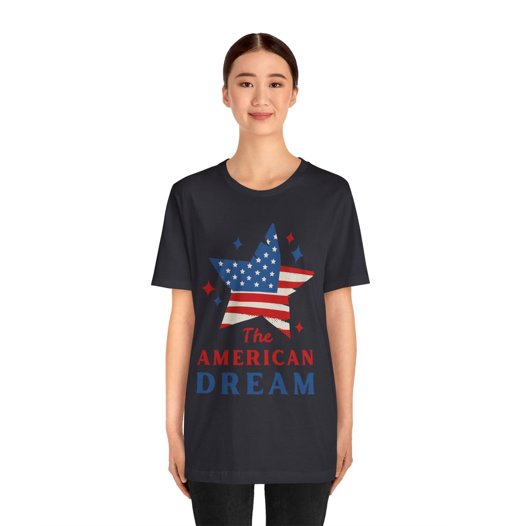 Patriotic T-Shirt, Independence Day Tee, American Dream Shirt, 4th of July Outfit, Stars and Stripes Tee Shirt