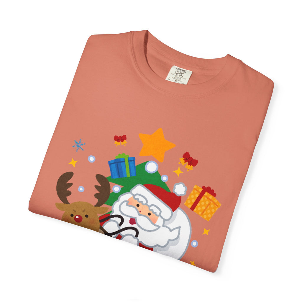 Festive Santa T-Shirt | Christmas Tee, Unisex Holiday Shirt, Merry Christmas Gift, Cute Design for Kids & Adults