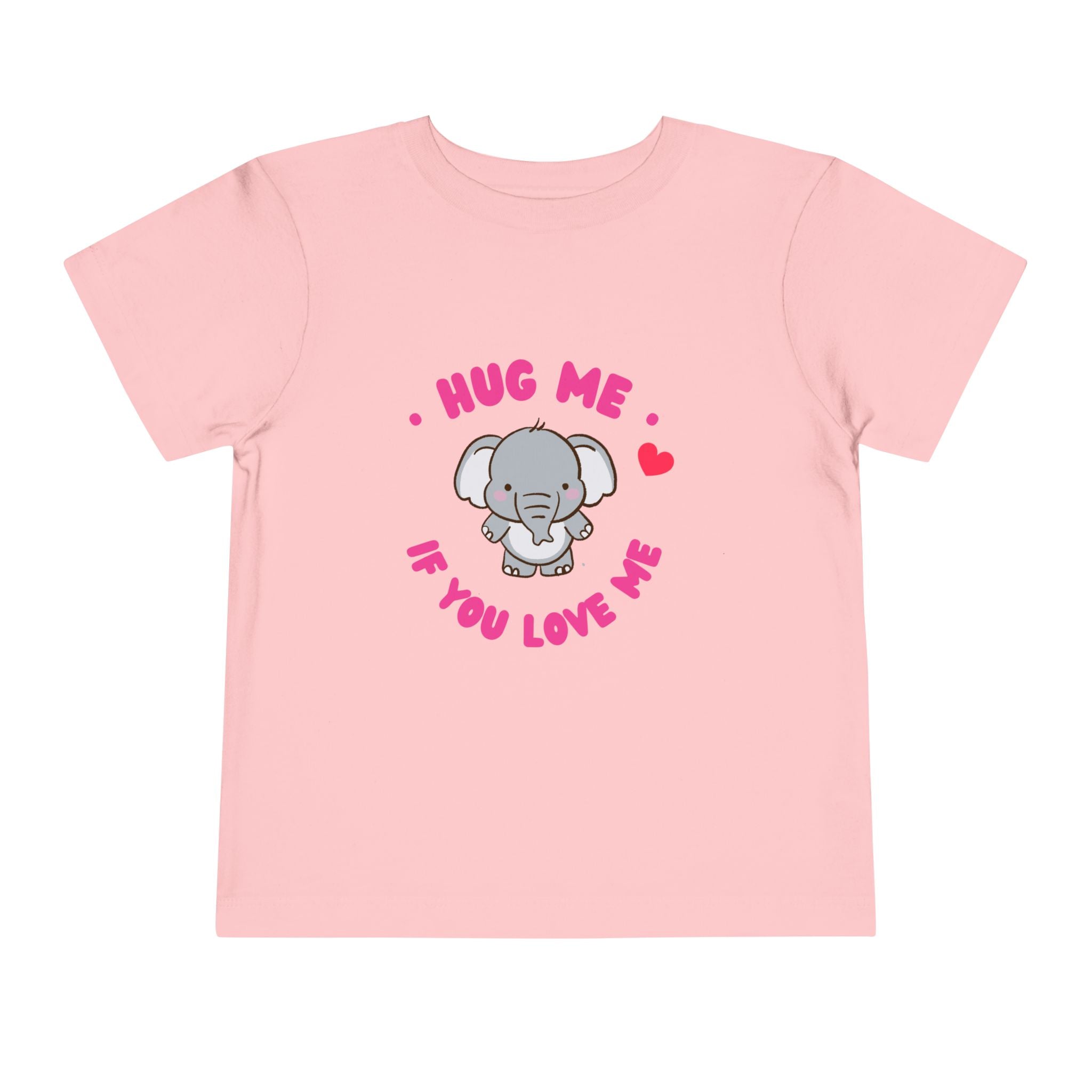 Cute Toddler Tee with Elephant Design - Perfect Gift for Birthdays, Playdates, or Library Visits, Hug Me If You Love Me, Kids Apparel, [...]