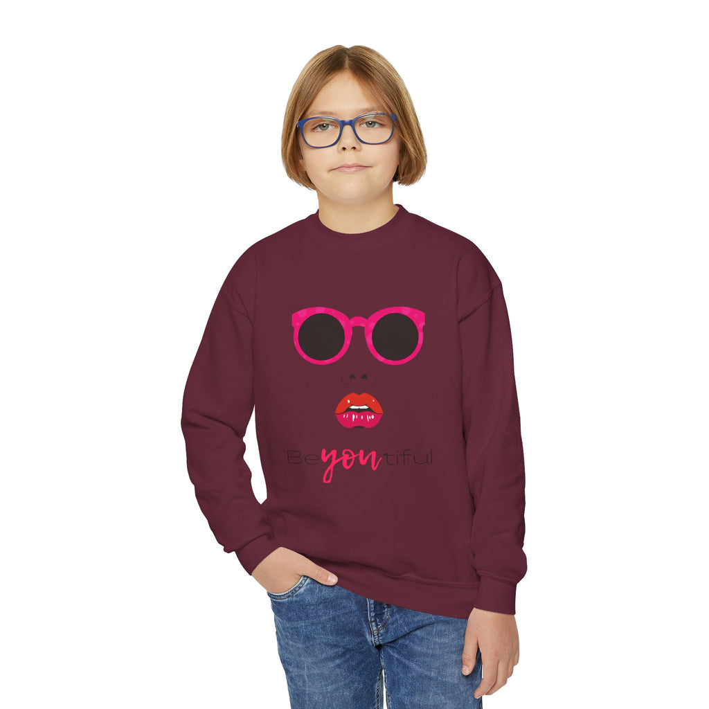 Be You Crewneck Sweatshirt | Youth Pullover | Trendy Sweatshirt for Girls | Unique Gift | Fashion Statement | Everyday Wear