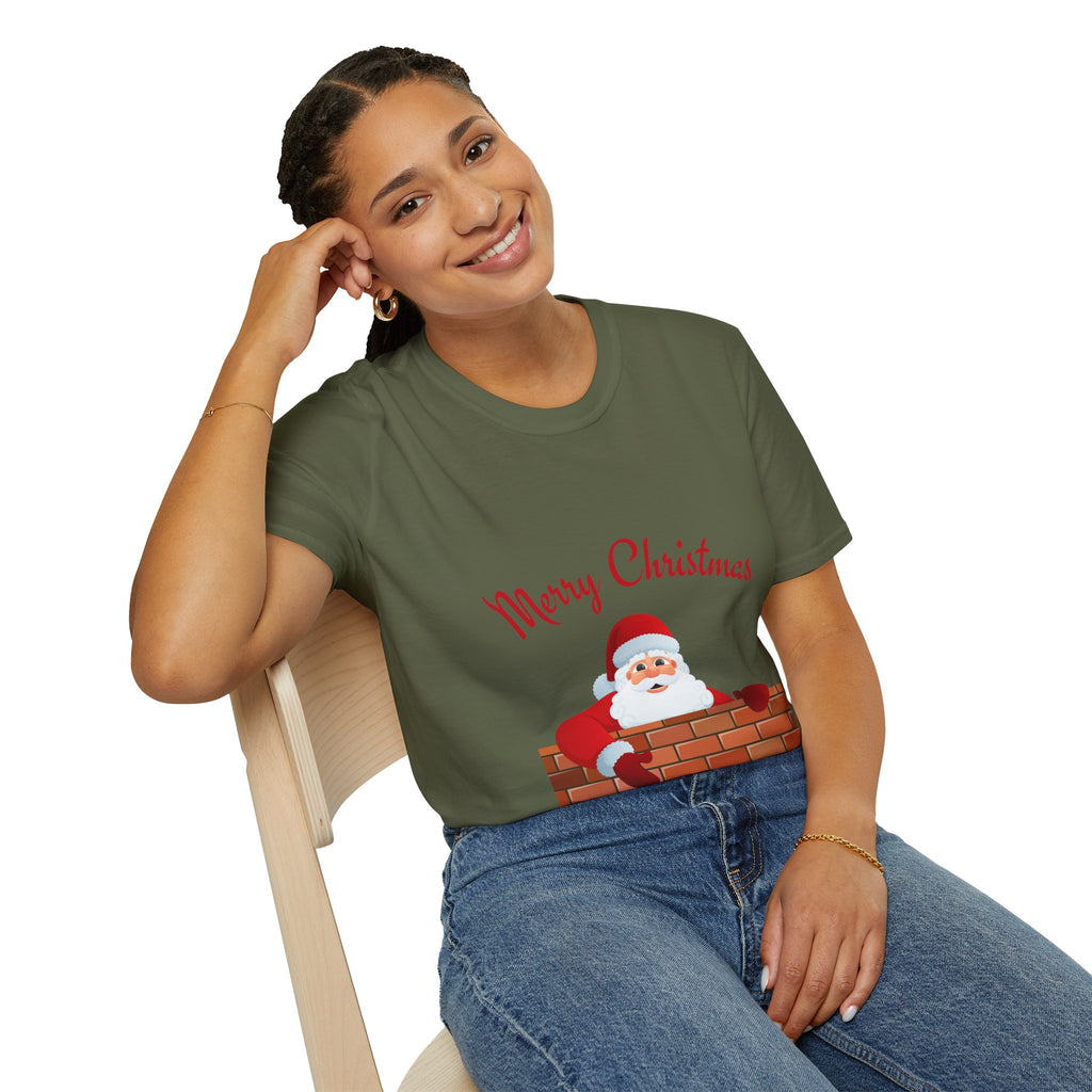 Merry Christmas Santa T-Shirt, Holiday Tee, Unisex Christmas Top, Festive Shirt, Gift for Him/Her, Family Reunion Apparel
