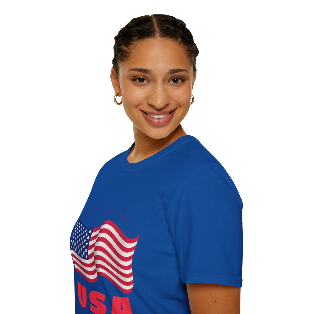 Patriotic Unisex T-Shirt, USA Flag Tee, Made in the USA Shirt, Independence Day Apparel, Gift for Veterans, Casual Wear