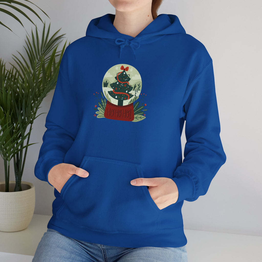 Cozy Holiday Hoodie with Snow Globe Design | Festive Gift, Winter Apparel, Christmas Sweatshirt, Unisex Hoodie, Seasonal Outfit