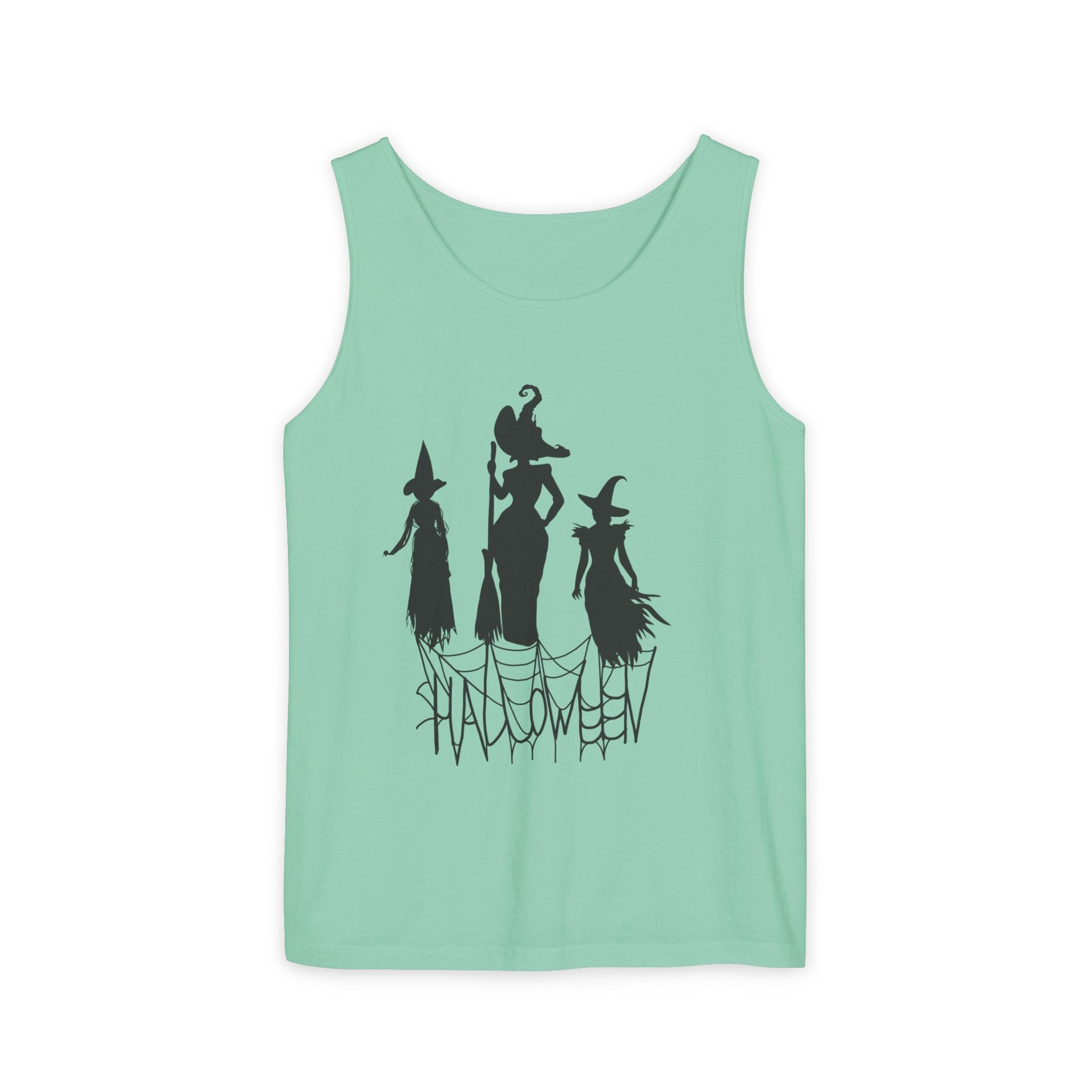Halloween Witches Tank Top, Spooky Summer Shirt, Unisex Beach Wear, Fall Festival Apparel, Halloween Party Top