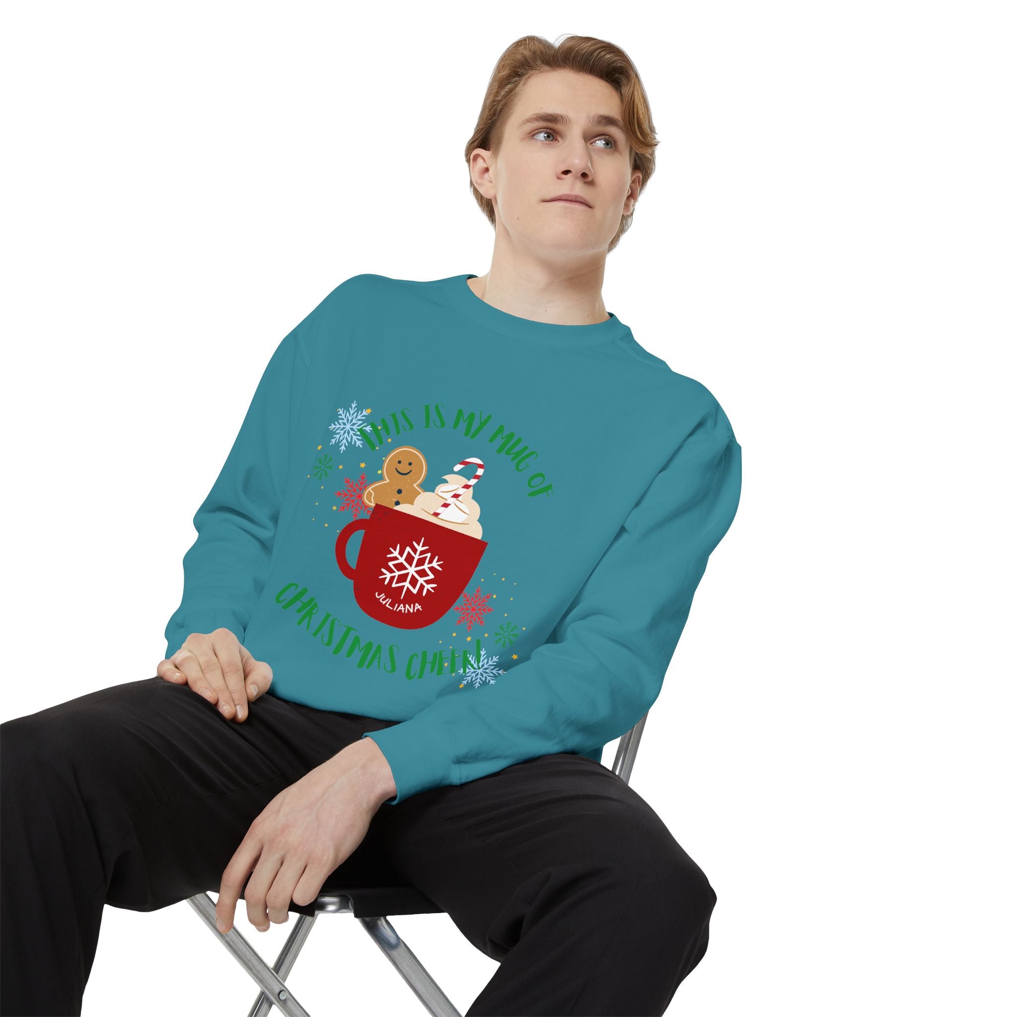 Cozy Holiday Sweatshirt with Festive Mug Design, Christmas Gift, Unisex Sweater, Winter Wardrobe Essential, Cute Holiday Apparel, [...]