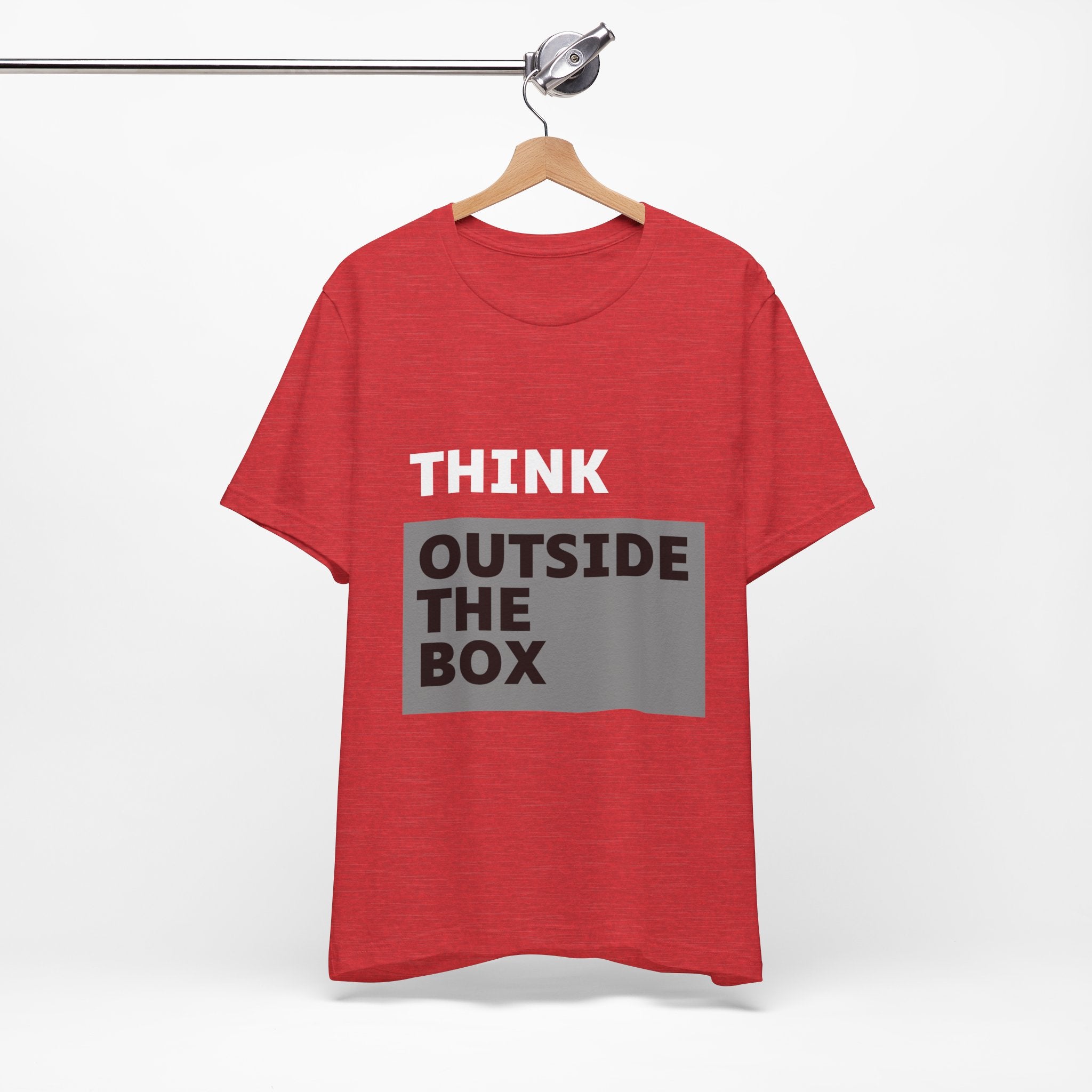 Think Outside the Box Unisex Tee, Short Sleeve T-shirt, Unique Design Shirt, Creative Tee, Unisex Graphic Tee