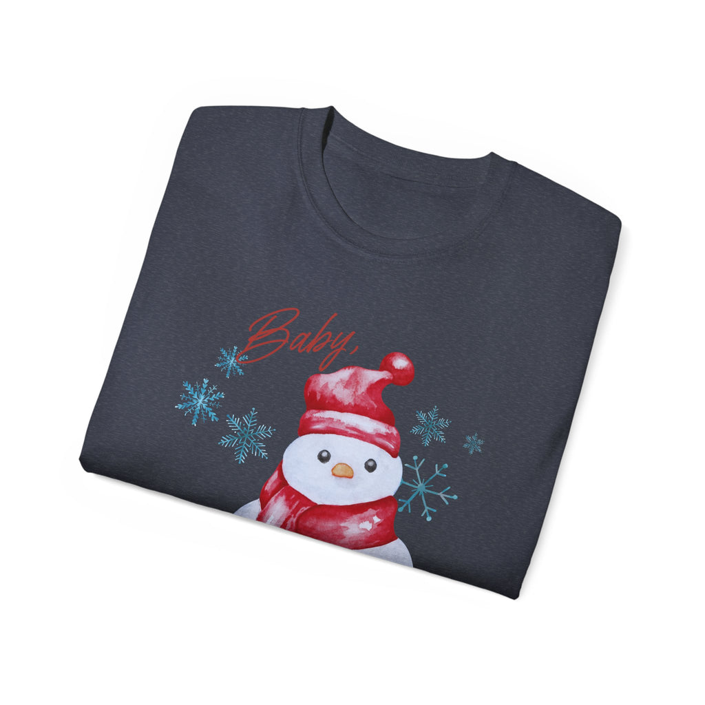 Winter Wonderland Snowman Tee, Unisex Cotton T-Shirt for Holiday Cheer, Christmas Party, Gift, Cozy Winter Apparel