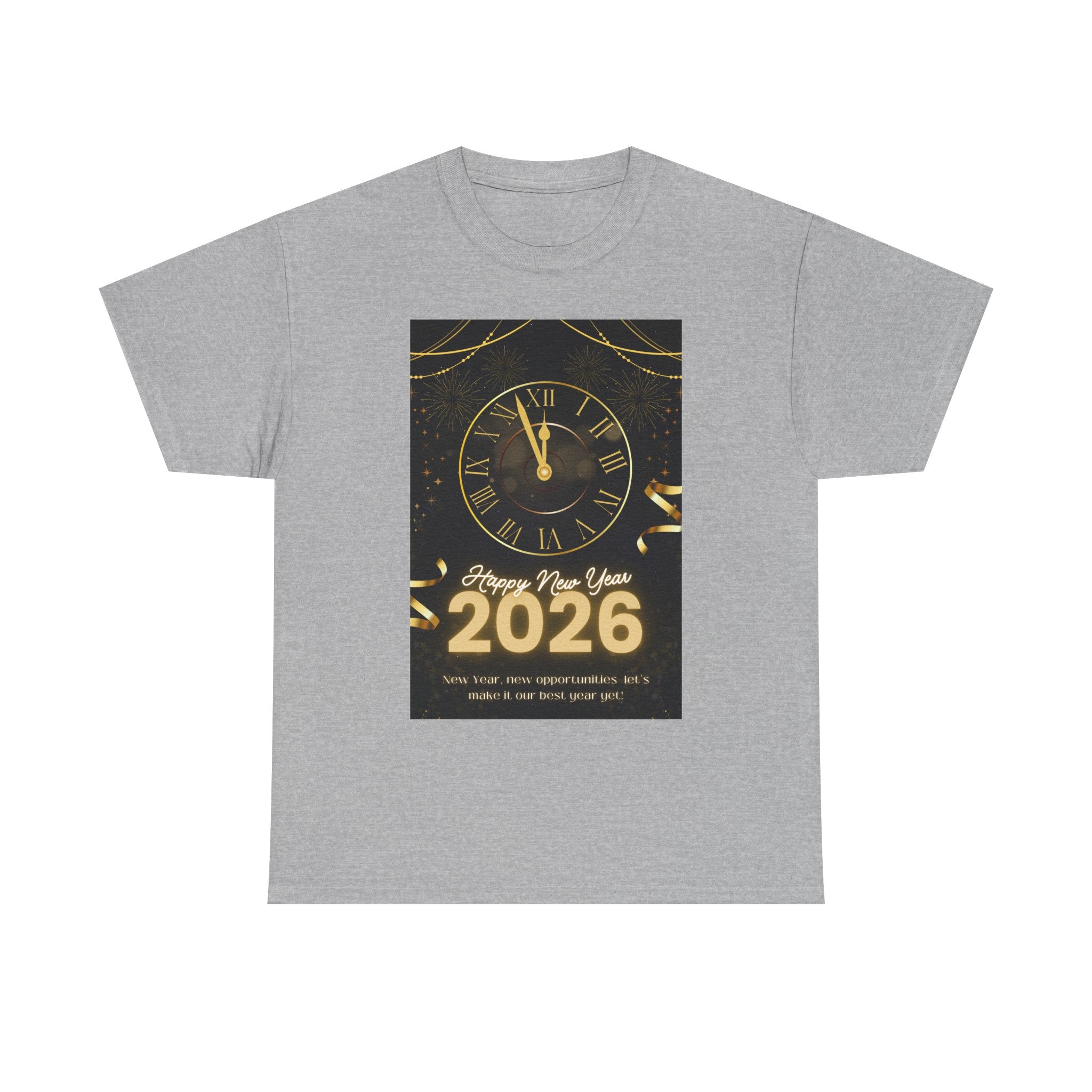 New Year's Celebration Tee, Unisex Heavy Cotton T-Shirt, Party Attire, Festive Apparel, Holiday Gift, Countdown Shirt