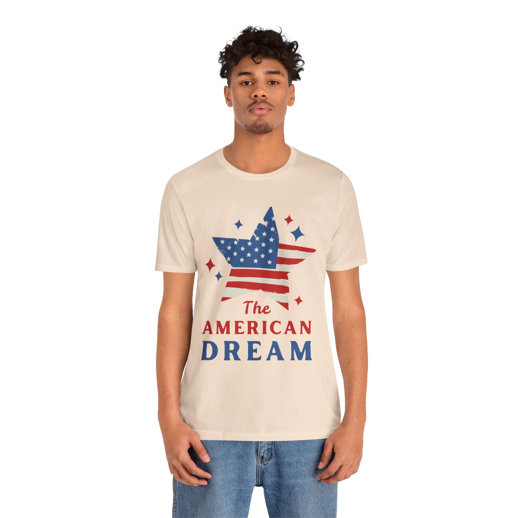 Patriotic T-Shirt, Independence Day Tee, American Dream Shirt, 4th of July Outfit, Stars and Stripes Tee Shirt