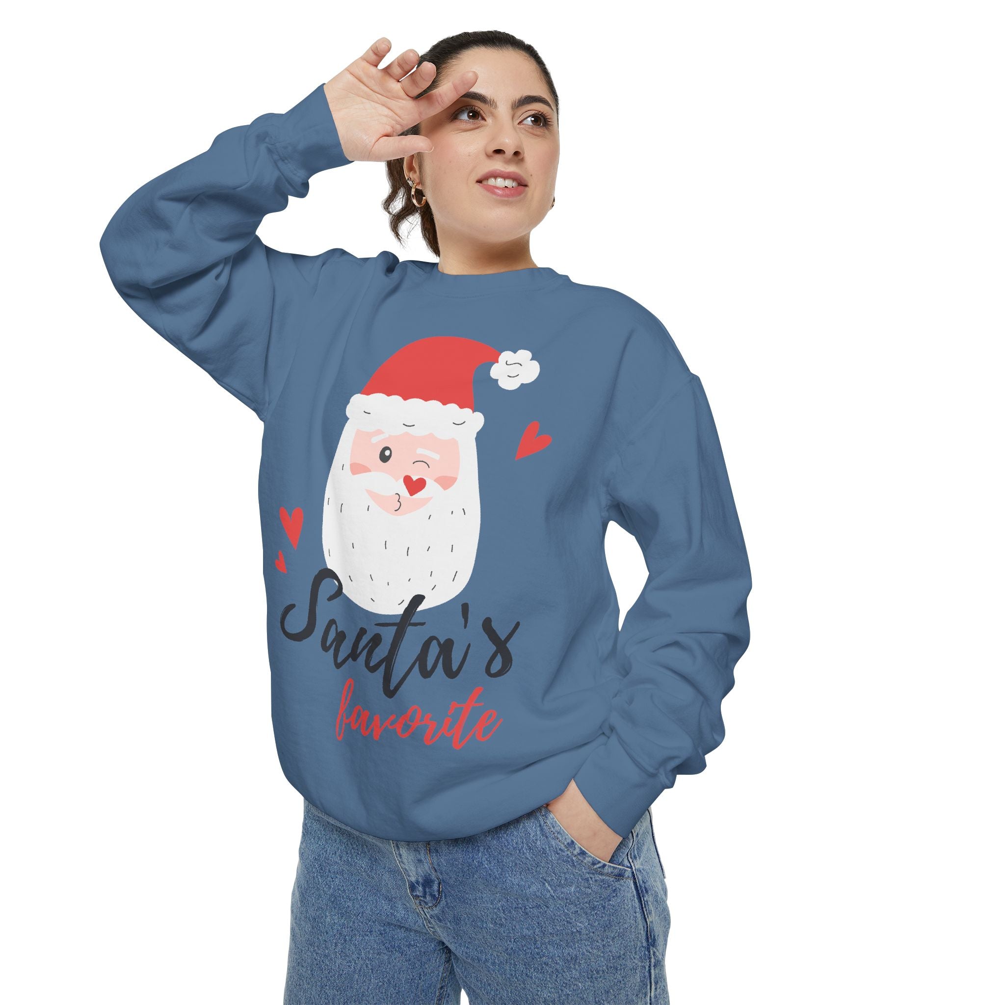 Santa's Favorite Sweatshirt, Holiday Apparel, Gift for Christmas, Unisex Pullover, Festive Sweater, Cozy Sweatshirt