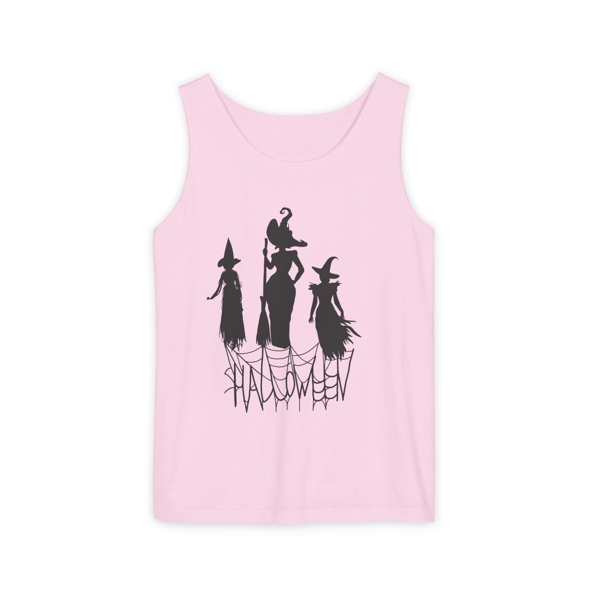 Halloween Witches Tank Top, Spooky Summer Shirt, Unisex Beach Wear, Fall Festival Apparel, Halloween Party Top