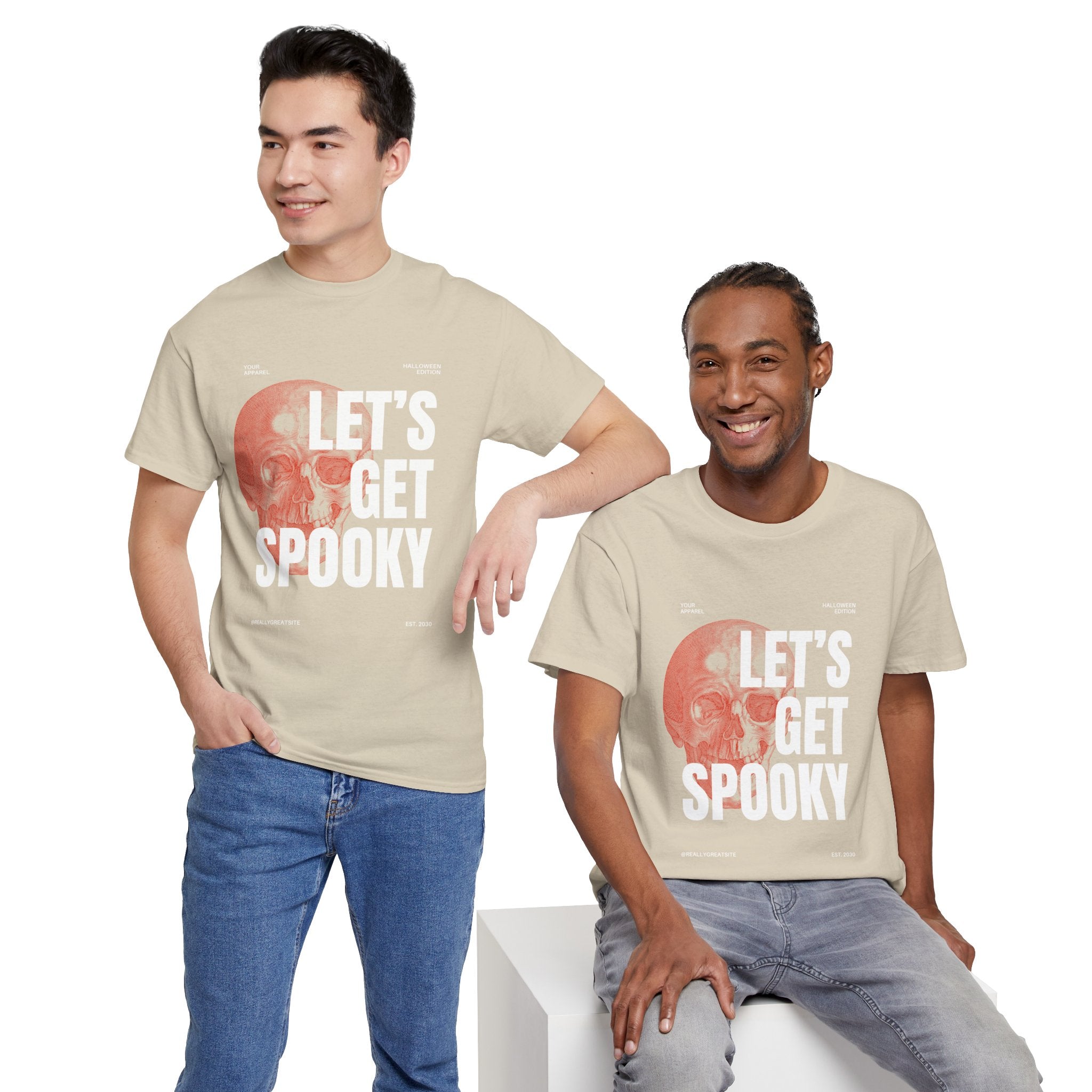 Unisex Halloween Tee, Let's Get Spooky Shirt, Fall Fashion, Party Wear, Ghostly Gifts, Casual Comfort