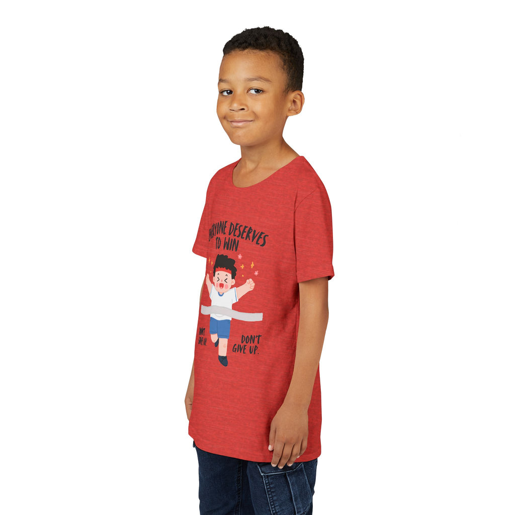 Youth Motivational Tee, Everyone Deserves to Win Shirt, Kids Inspirational Top, Fun Supportive Clothing, Celebration Outfit, Sports [...]