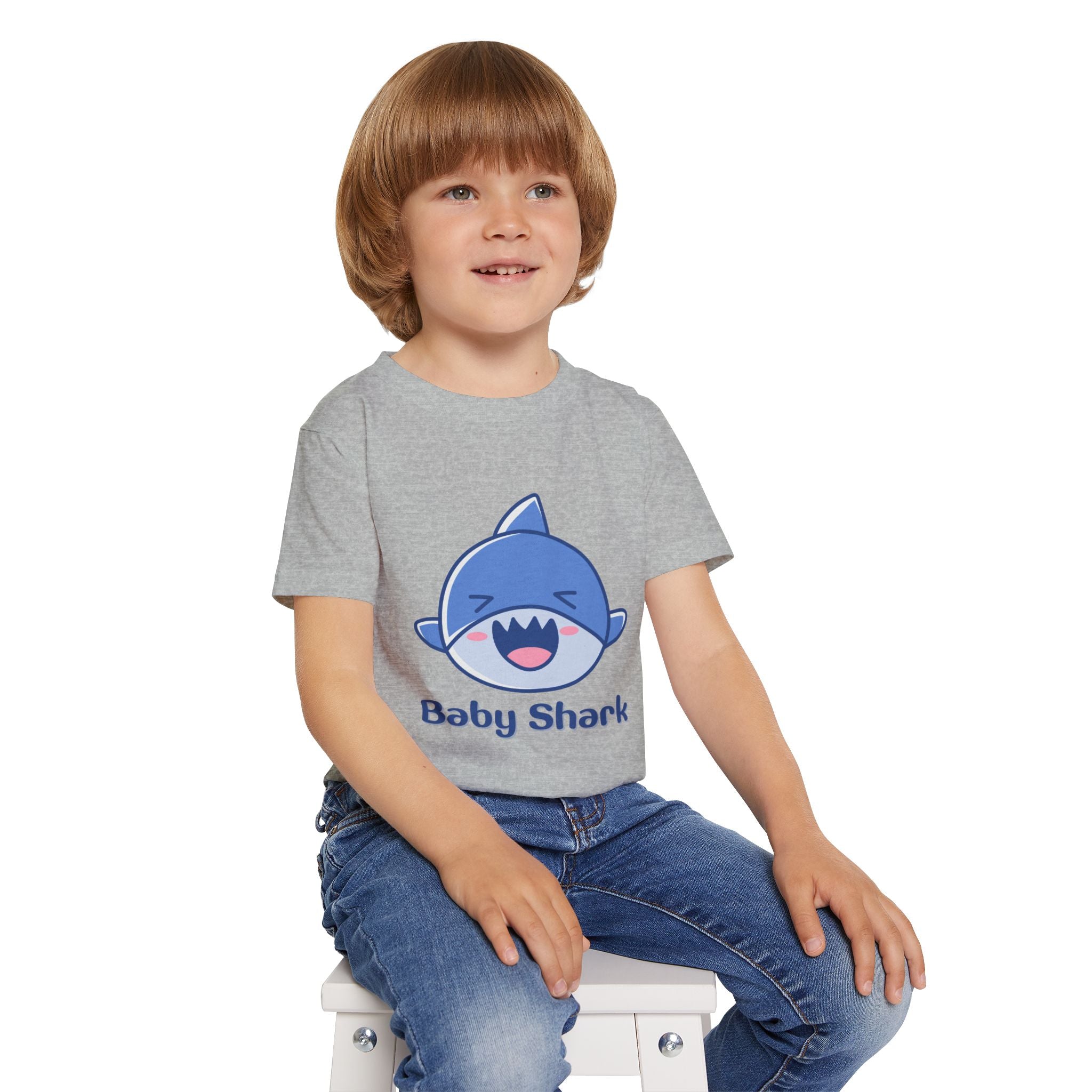 Baby Shark Toddler T-shirt, Cute Toddler Tee, Kid's Birthday Gift, Baby Shark Merchandise, Summer Kids Shirt, Ocean-Themed Apparel
