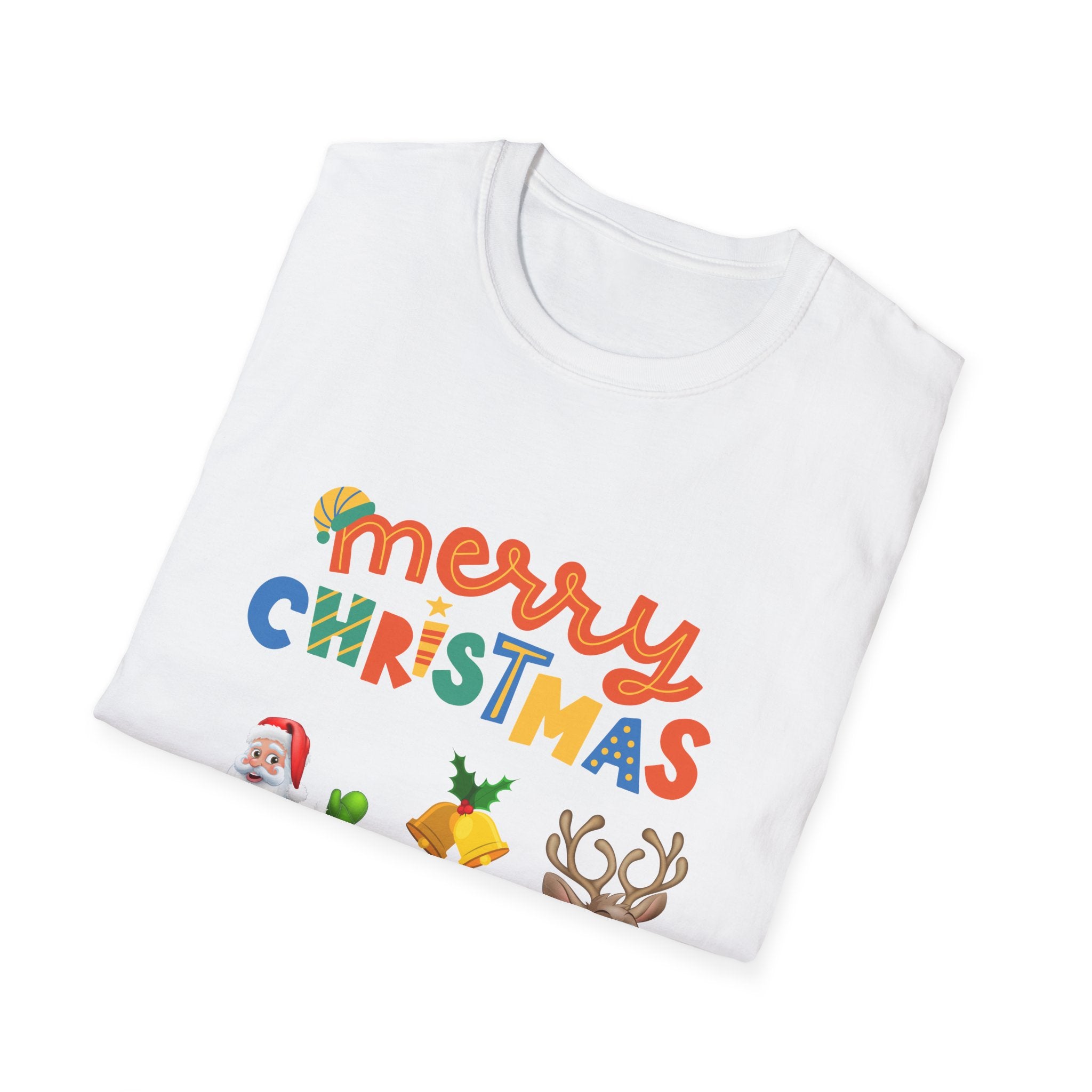 Merry Christmas T-Shirt, Holiday Tee, Santa Graphic Shirt, Unisex Christmas Apparel, Festive Gift for Family