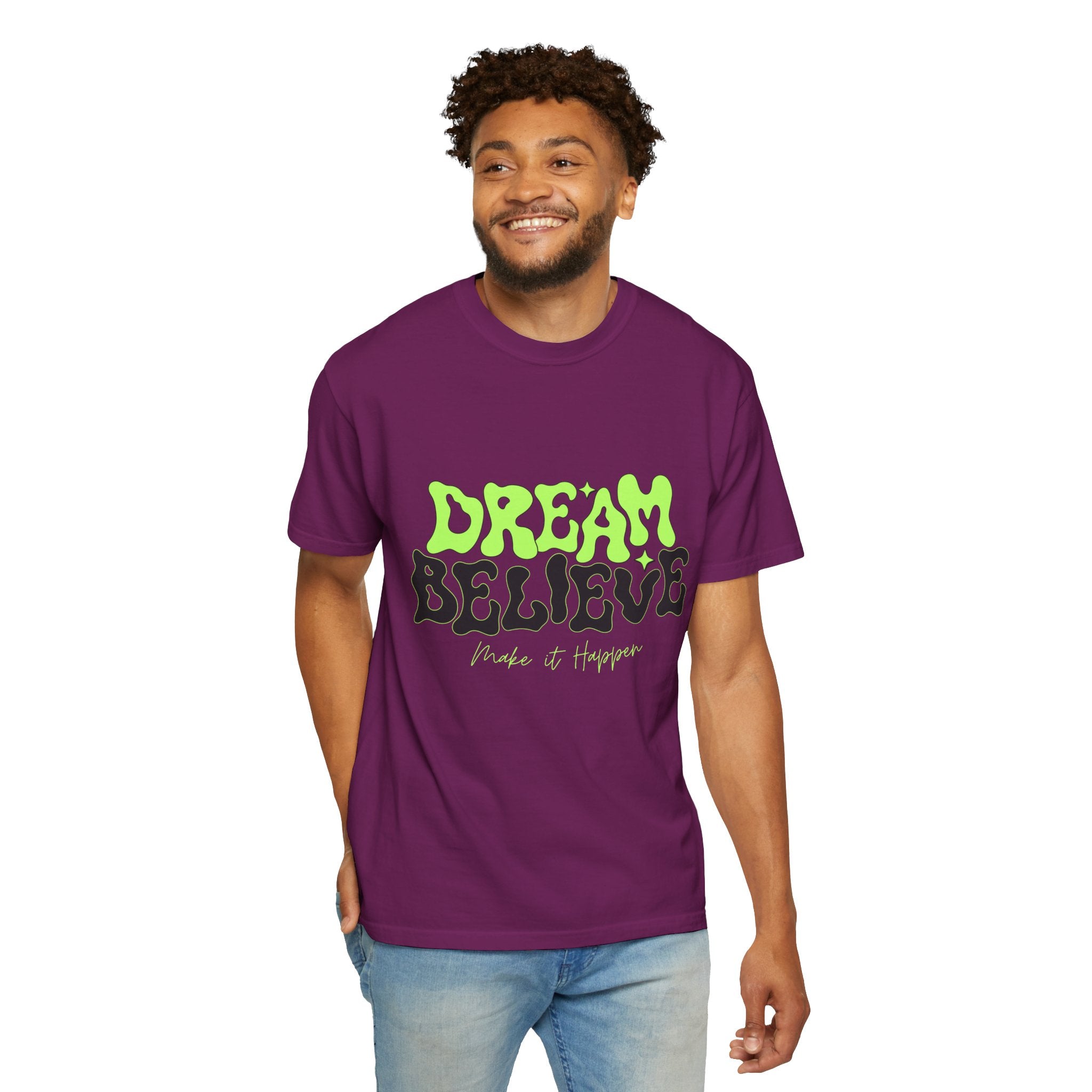 Dream Believe Unisex T-Shirt - Motivational Tee for Dreamers, Inspirational Gift, Relaxed Fit, Everyday Wear, Trendy Apparel
