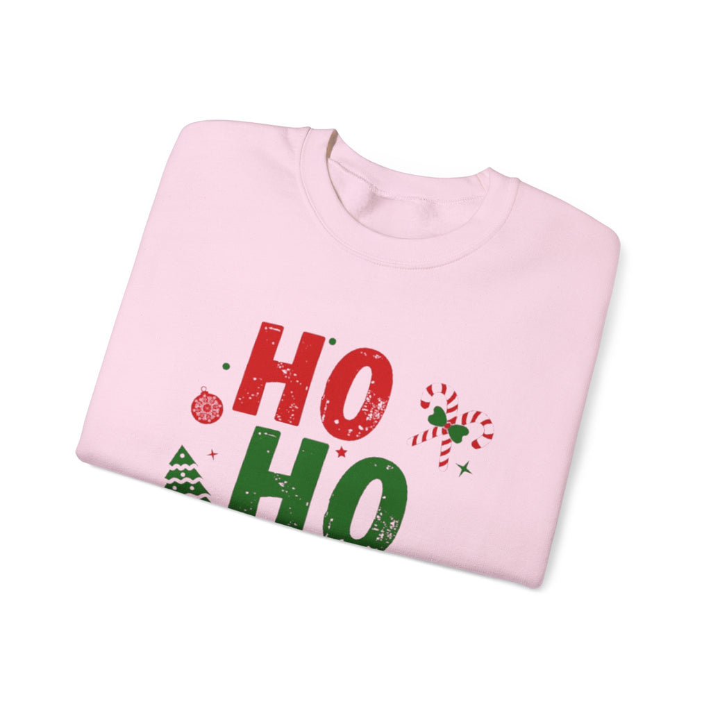 Festive Ho Ho Ho Sweatshirt for Holiday Cheer, Christmas Gift, Cozy Winter Apparel, Family Gatherings, Unisex Holiday Sweatshirt