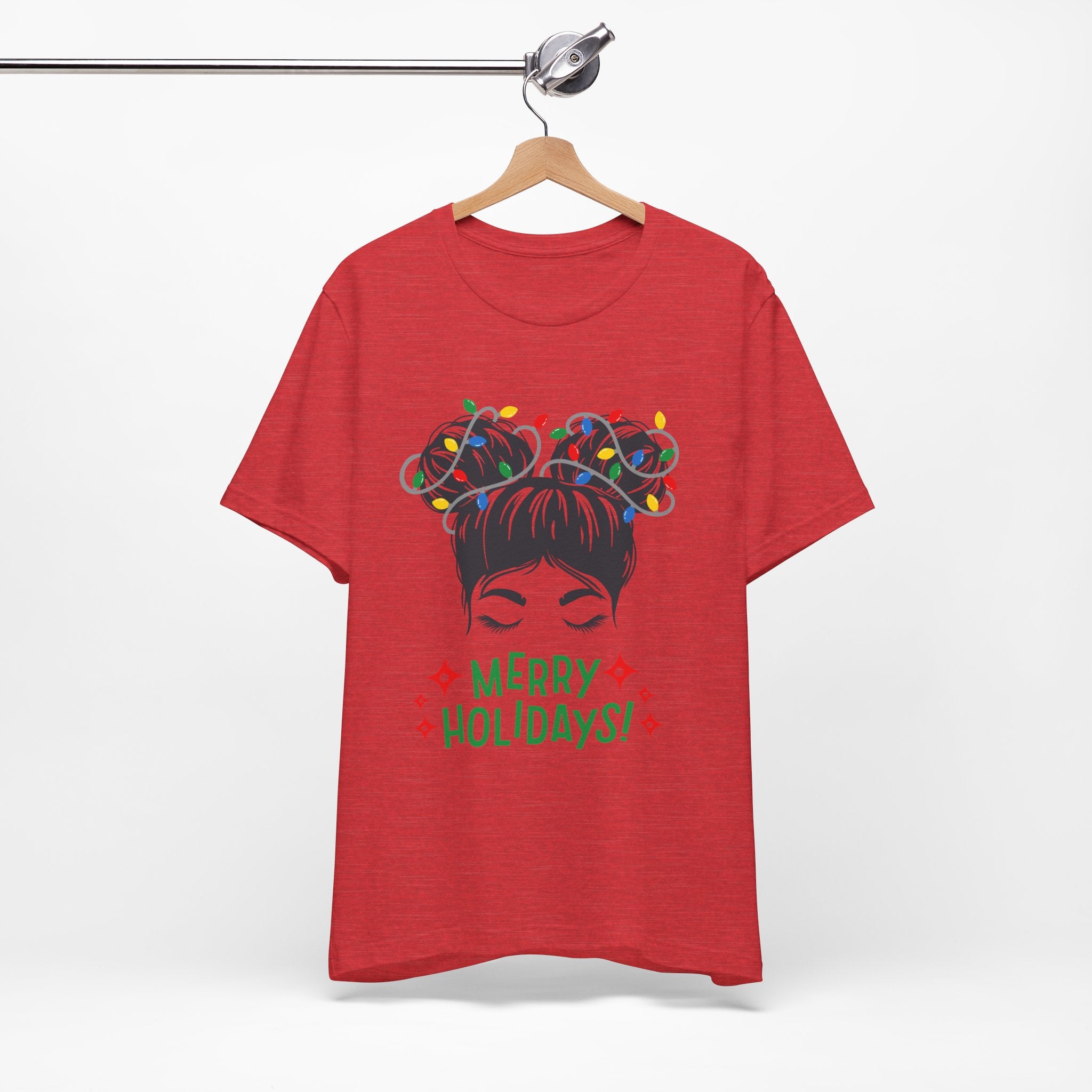 Festive Holiday Tee - Merry Holidays Graphic, Unisex Jersey Short Sleeve Shirt, Christmas Apparel, Seasonal Gift, Cozy Vibes