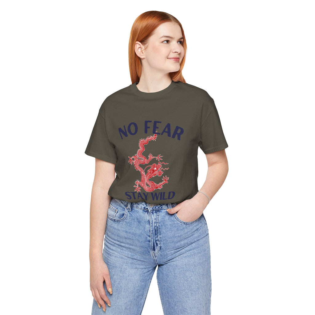 No Fear Stay Wild Unisex T-Shirt | Adventure Tee, Casual Wear, Gift for Nature Lovers, Inspirational Shirt, Summer Fashion