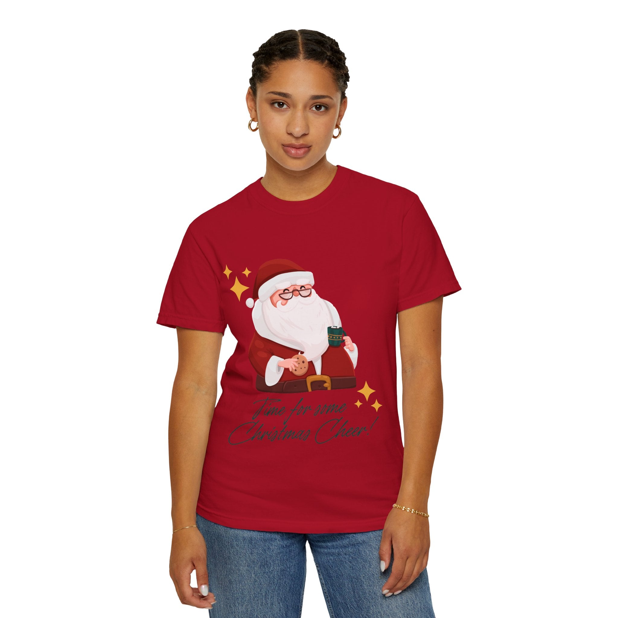 Festive Christmas T-Shirt, Holiday Apparel, Santa Graphic Tee, Unisex Christmas Gift, Seasonal Outfit, Cheerful Holiday Wear