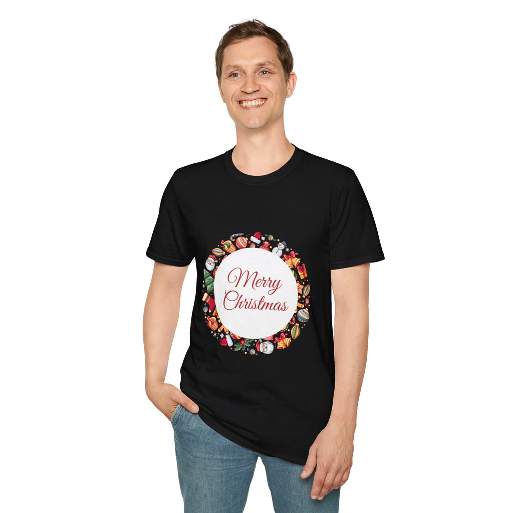 Merry Christmas Unisex T-Shirt, Holiday Apparel, Christmas Gift, Festive Tee, Seasonal Wear, Unisex T-Shirt