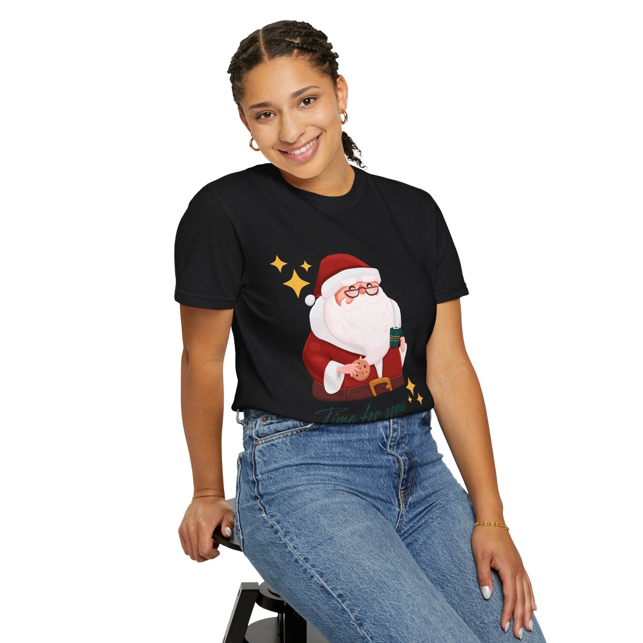 Festive Christmas T-Shirt, Holiday Apparel, Santa Graphic Tee, Unisex Christmas Gift, Seasonal Outfit, Cheerful Holiday Wear
