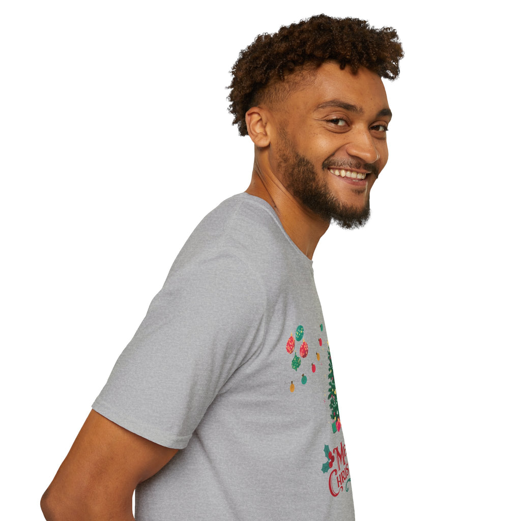 Merry Christmas Unisex T-Shirt, Festive Tee, Holiday Apparel, Winter Gift, Cozy Christmas Style, Unisex Softstyle Shirt