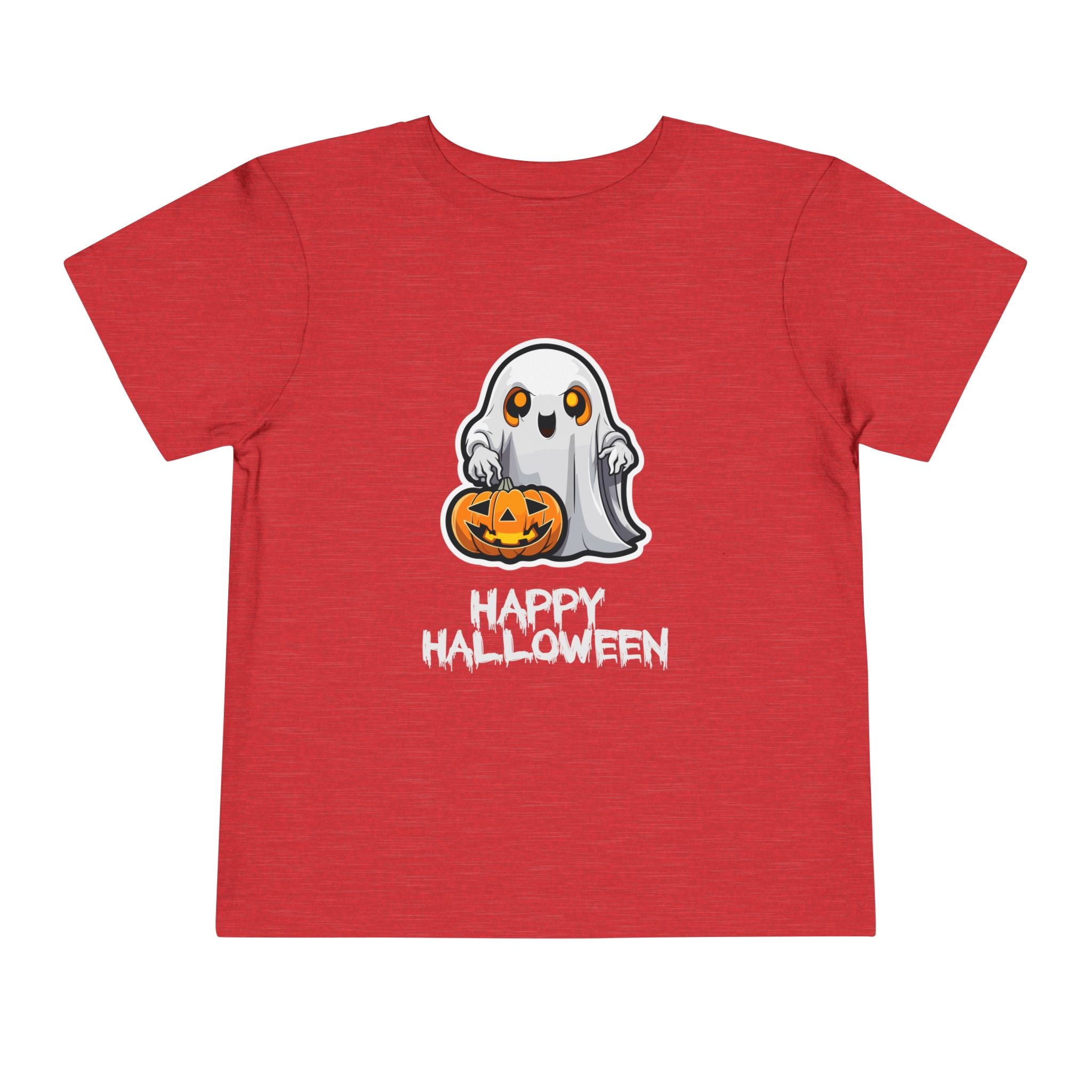 Halloween Ghost Toddler Tee, Cute Kids Halloween Shirt, Toddler Short Sleeve T-Shirt, Boys Girls Costume Top, Trick or Treat Tee