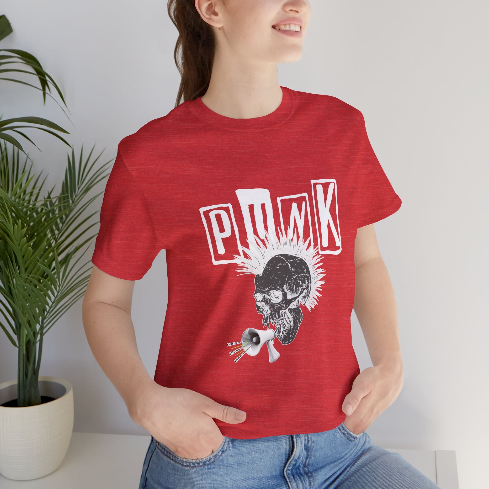 Punk Skull Graphic Tee, Unisex T-Shirt, Alternative Fashion Shirt, Edgy Clothing, Gift for Music Lovers