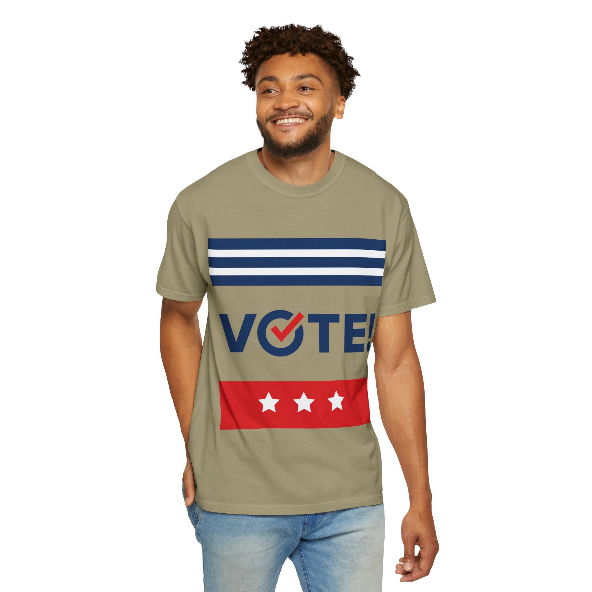 Vote! Garment-Dyed T-Shirt | Unisex Voter Apparel, Election Day Outfit, Political Statement Tee, Casual Advocacy Shirt, Gift for Activists