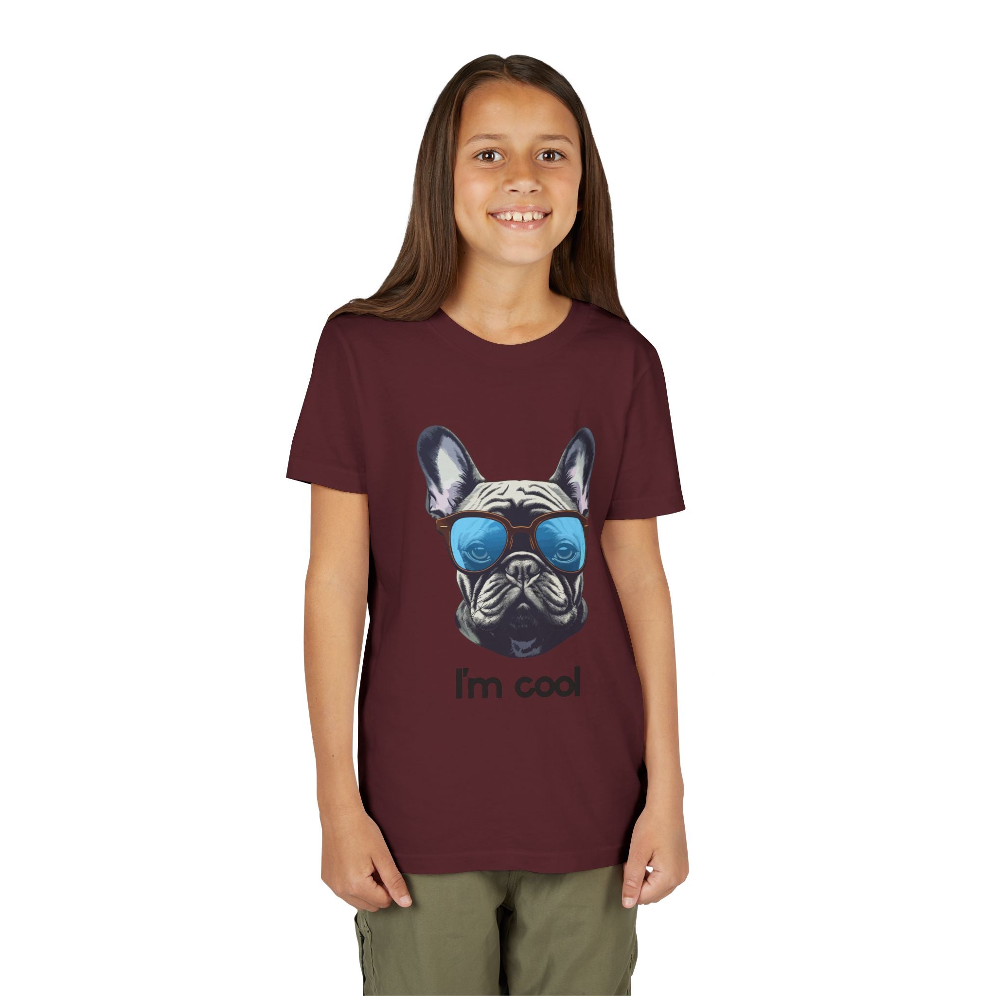 Cool French Bulldog Youth Tee - Fun Gift for Kids, Summer Wear, Pet Lovers, Birthday Present, Casual Style