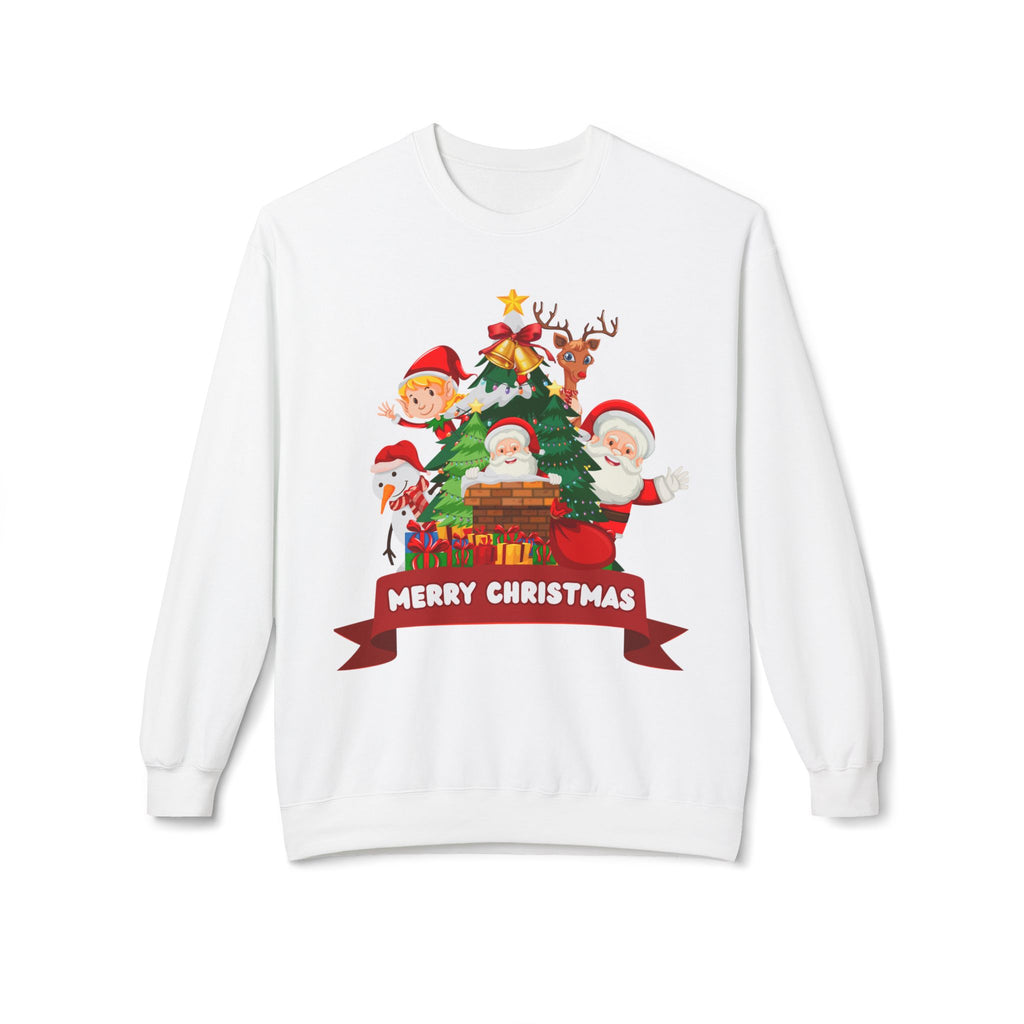 Festive Christmas Sweatshirt, Cozy Holiday Crewneck, Merry Christmas Gift, Family Matching Sweatshirt, Winter Apparel, Santa Design