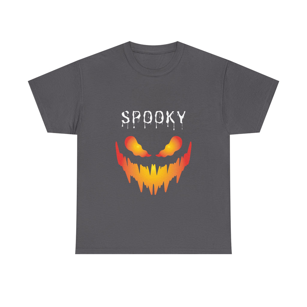 Spooky Unisex Heavy Cotton Tee - Halloween Shirt, Goth Fashion, Casual Wear, Festival Tee, Gift for Horror Fans