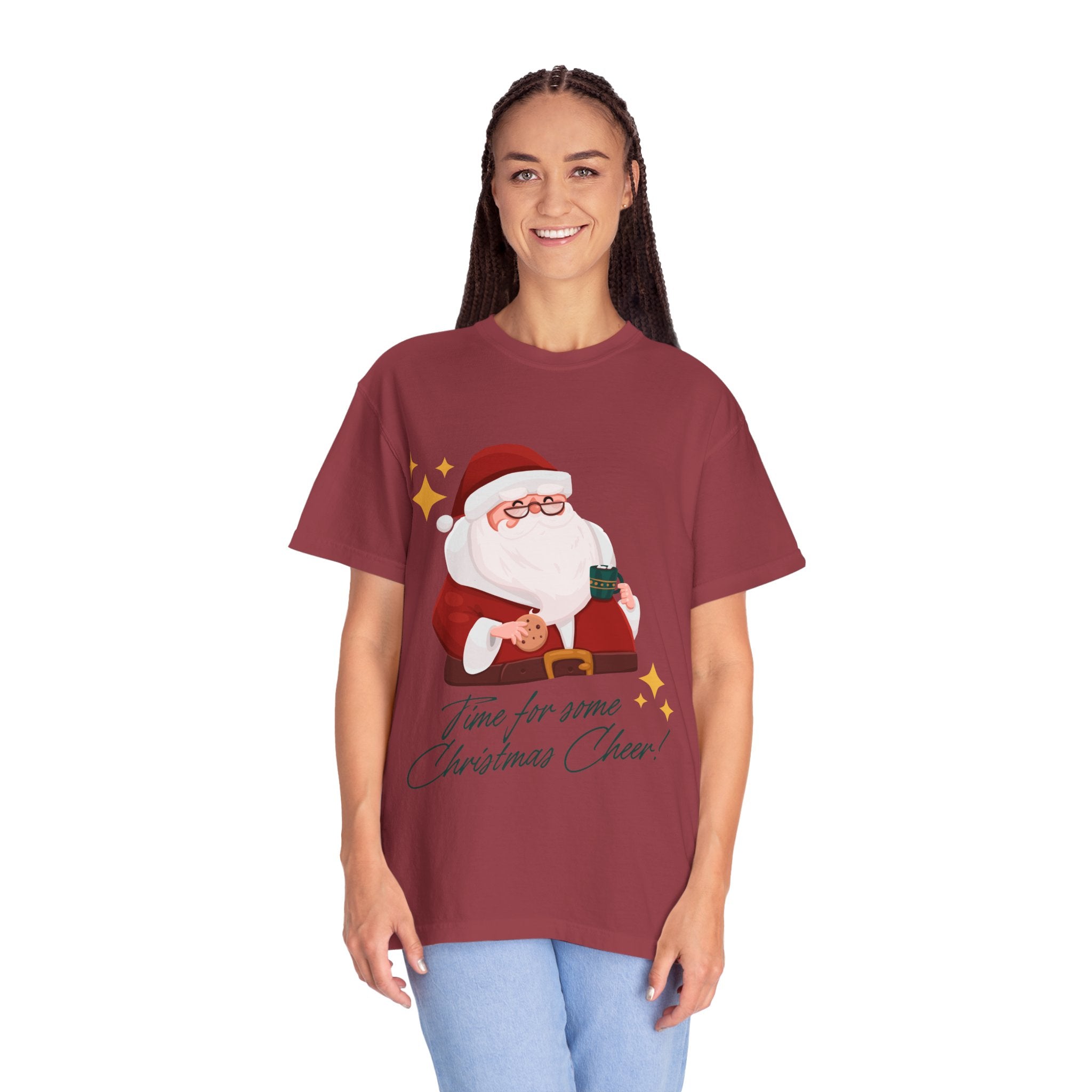 Festive Christmas T-Shirt, Holiday Apparel, Santa Graphic Tee, Unisex Christmas Gift, Seasonal Outfit, Cheerful Holiday Wear