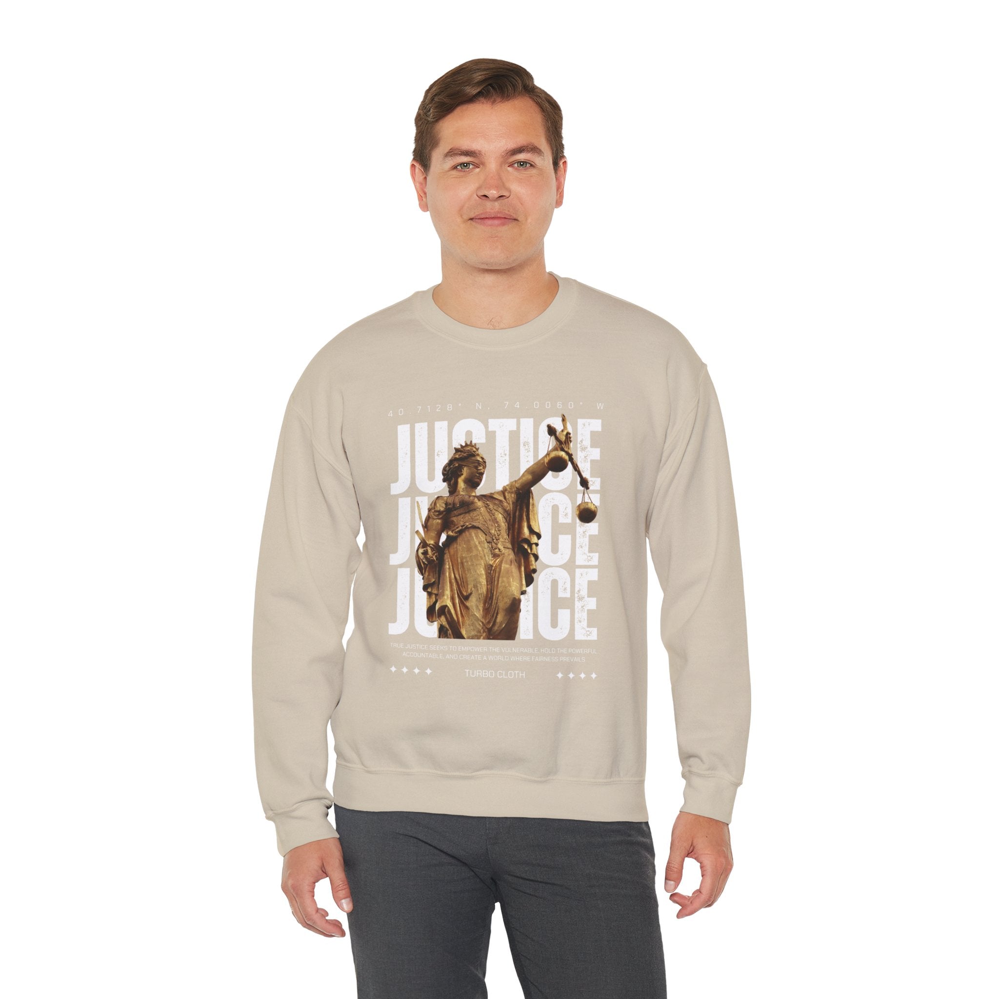 Justice-Themed Unisex Crewneck Sweatshirt | Statement Apparel for Activists, Social Justice, Casual Wear, Gifts, and Awareness