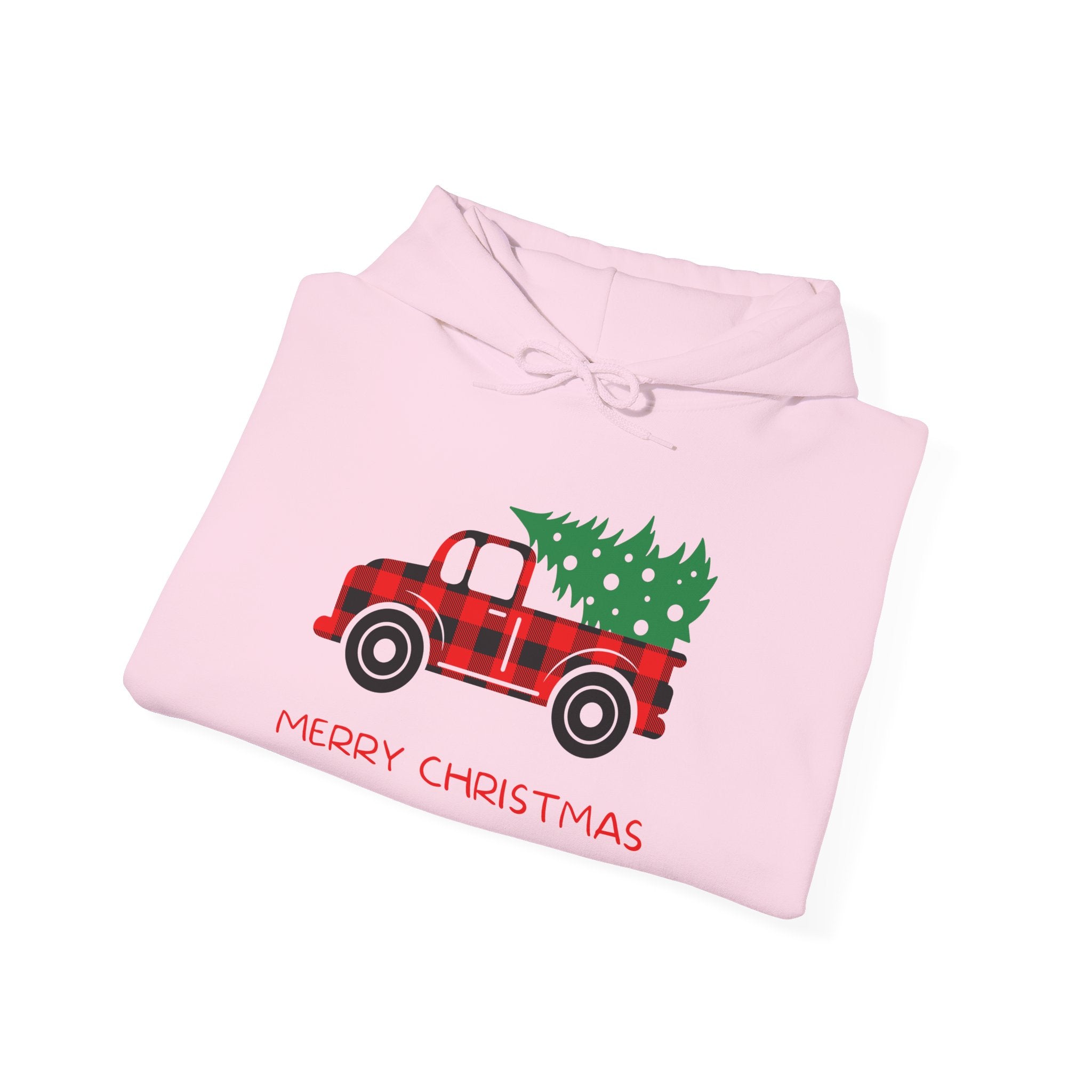 Merry Christmas Truck Hoodie, Festive Sweatshirt, Holiday Gift, Cozy Winter Apparel, Unisex Christmas Wear